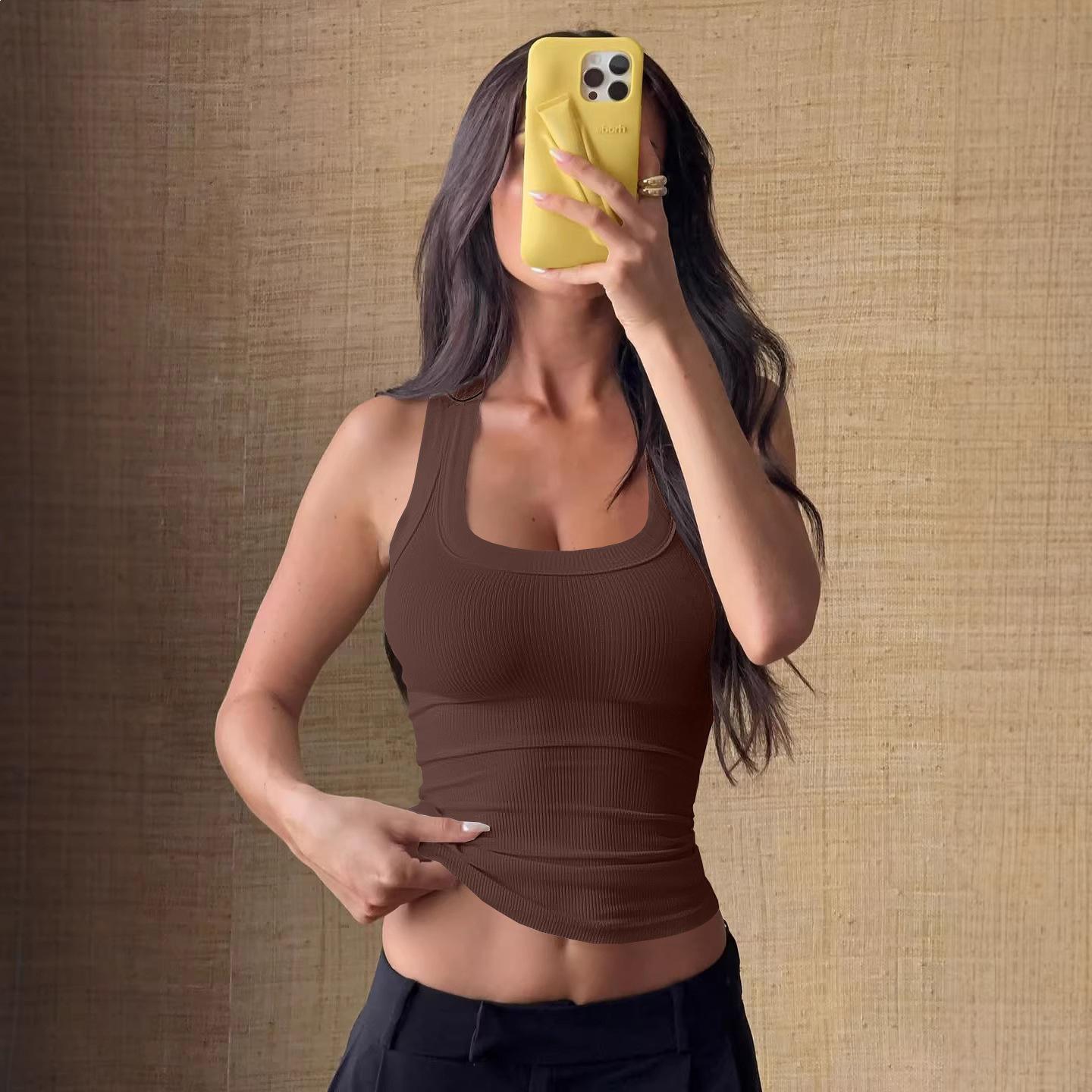 Y2K Style Versatile Halter Neck Solid Color Women s T-shirt 2026 Summer Collection Small темно-коричневого кольору
Y2K Style Versatile Halter Neck Solid Color Women s T-shirt 2026 Summer Collection Small темно-коричневого кольору