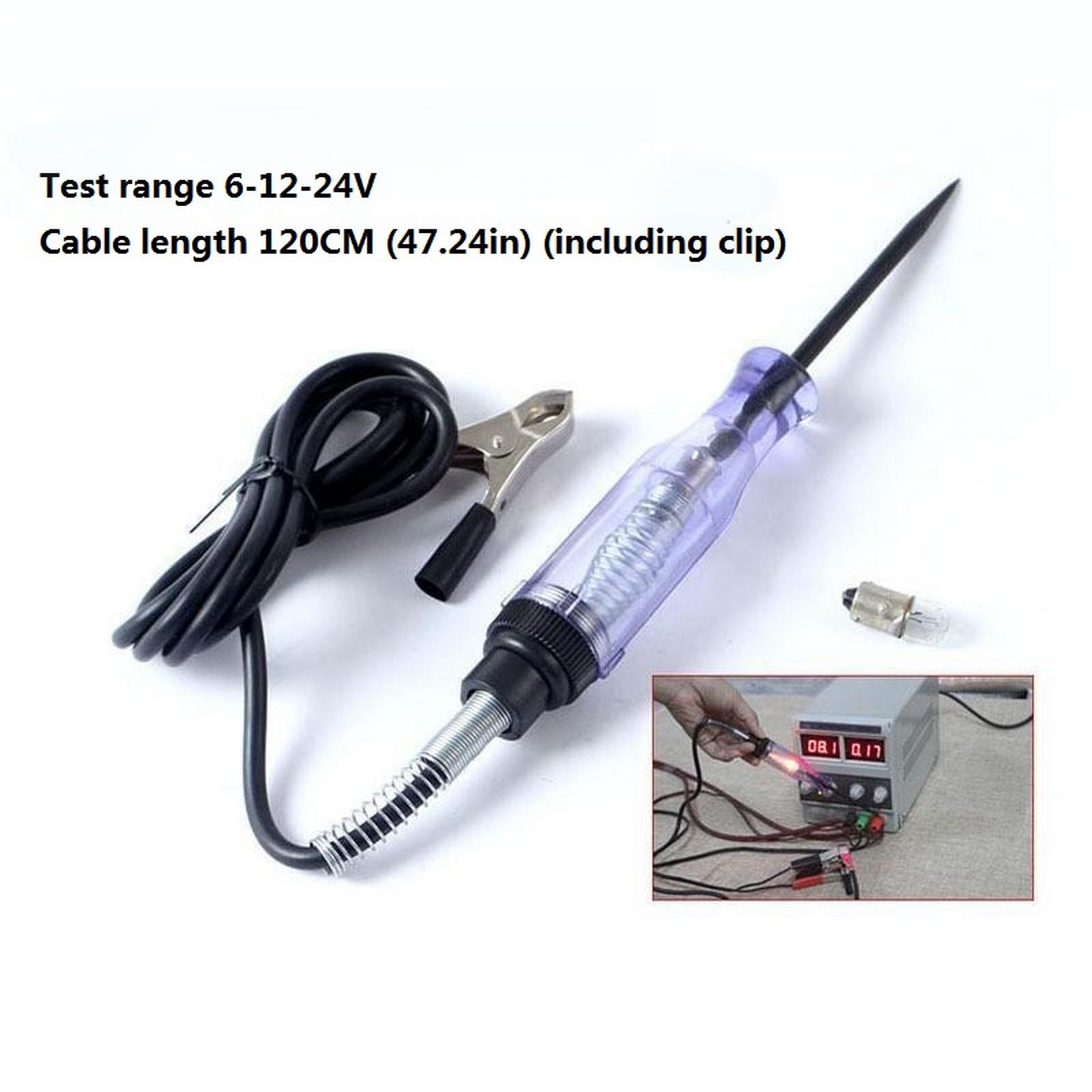 Car Truck Voltage Circuit Tester Digital Display Long Probe Pen Light Bulb Automobile Diagnostic Tools Auto Repair 6V 12V 24V DC
Car Truck Voltage Circuit Tester Digital Display Long Probe Pen Light Bulb Automobile Diagnostic Tools Auto Repair 6V 12V 24V DC