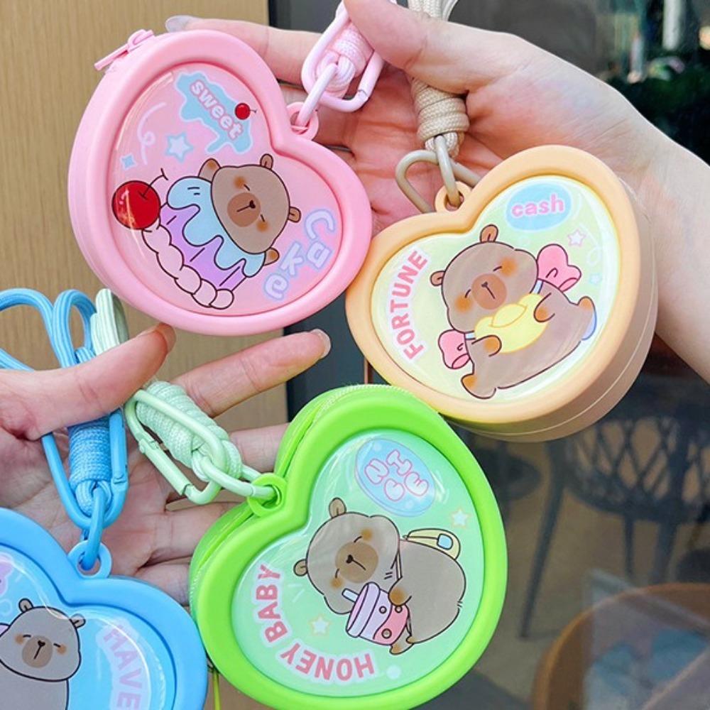 Capybara Mini Storage Bag Cartoon Lipstick Pouch Simple Silicone Coin Purse Daily Style 1
Capybara Mini Storage Bag Cartoon Lipstick Pouch Simple Silicone Coin Purse Daily Style 1