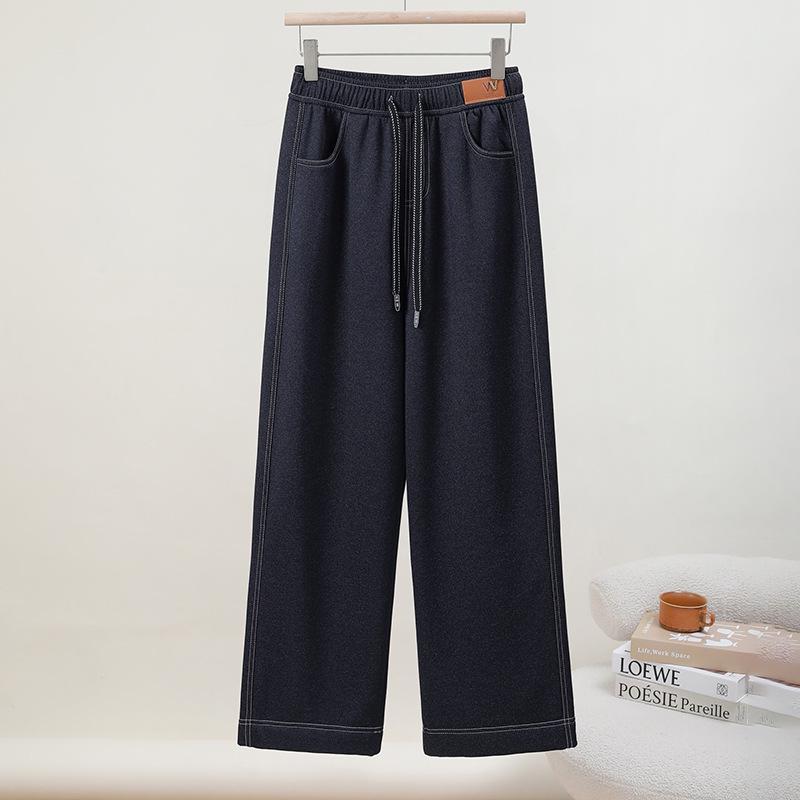 2025 Autumn/Winter Kids Elastic Waist Faux Denim Wide-Leg Pants with Plus Velvet Warmth, Unisex Slimming Design. Large темно-синього кольору
2025 Autumn/Winter Kids Elastic Waist Faux Denim Wide-Leg Pants with Plus Velvet Warmth, Unisex Slimming Design. Large темно-синього кольору