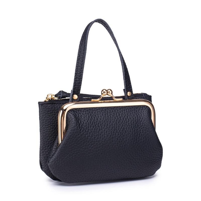 New lychee pattern creative mouth gold bag Japanese leather hand carry change bag mini double clip coin storage bag чёрный
New lychee pattern creative mouth gold bag Japanese leather hand carry change bag mini double clip coin storage bag чёрный
