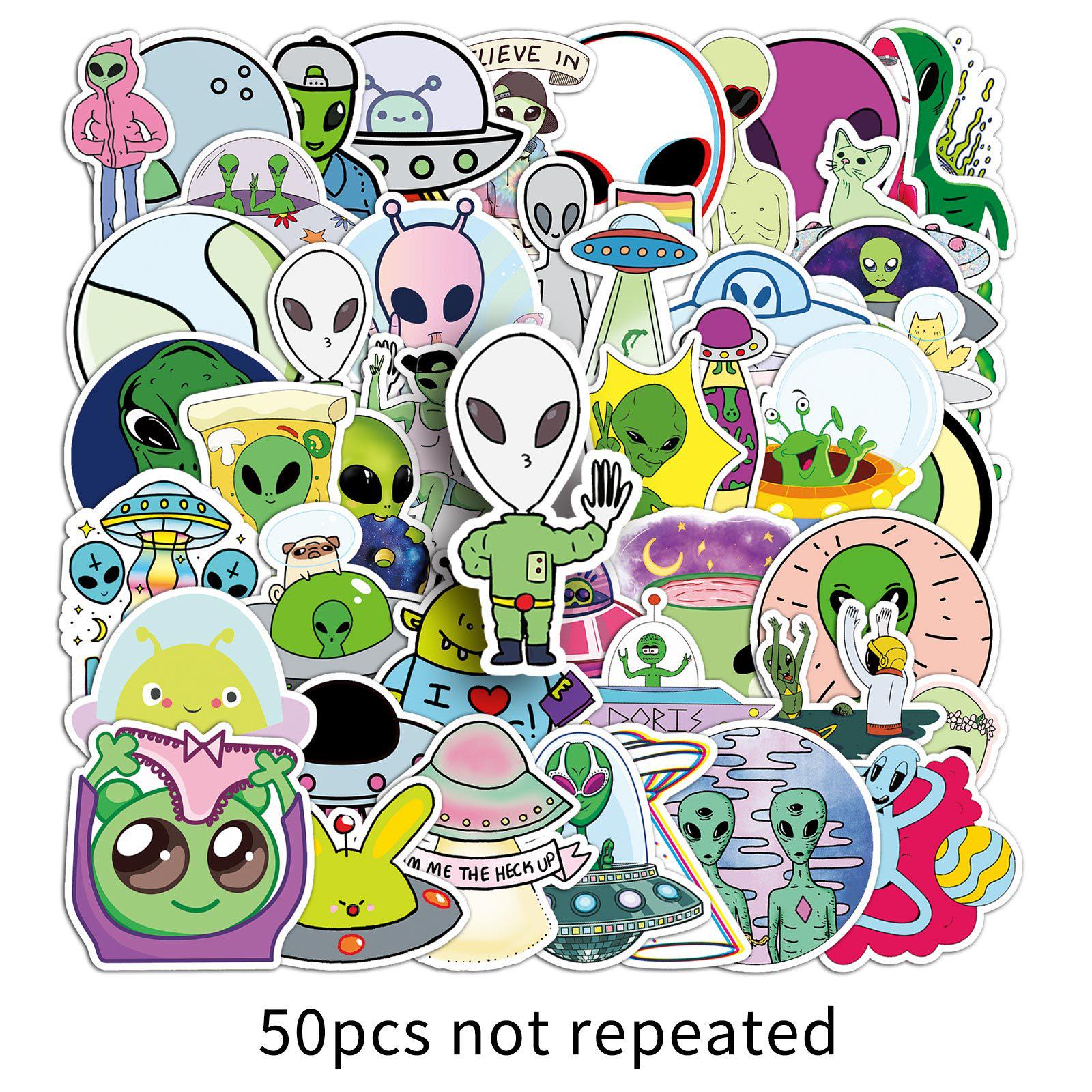 50 Cartoon Alien Stickers: Trendy, Waterproof Decorations for Laptops, Diaries, Cars
50 Cartoon Alien Stickers: Trendy, Waterproof Decorations for Laptops, Diaries, Cars