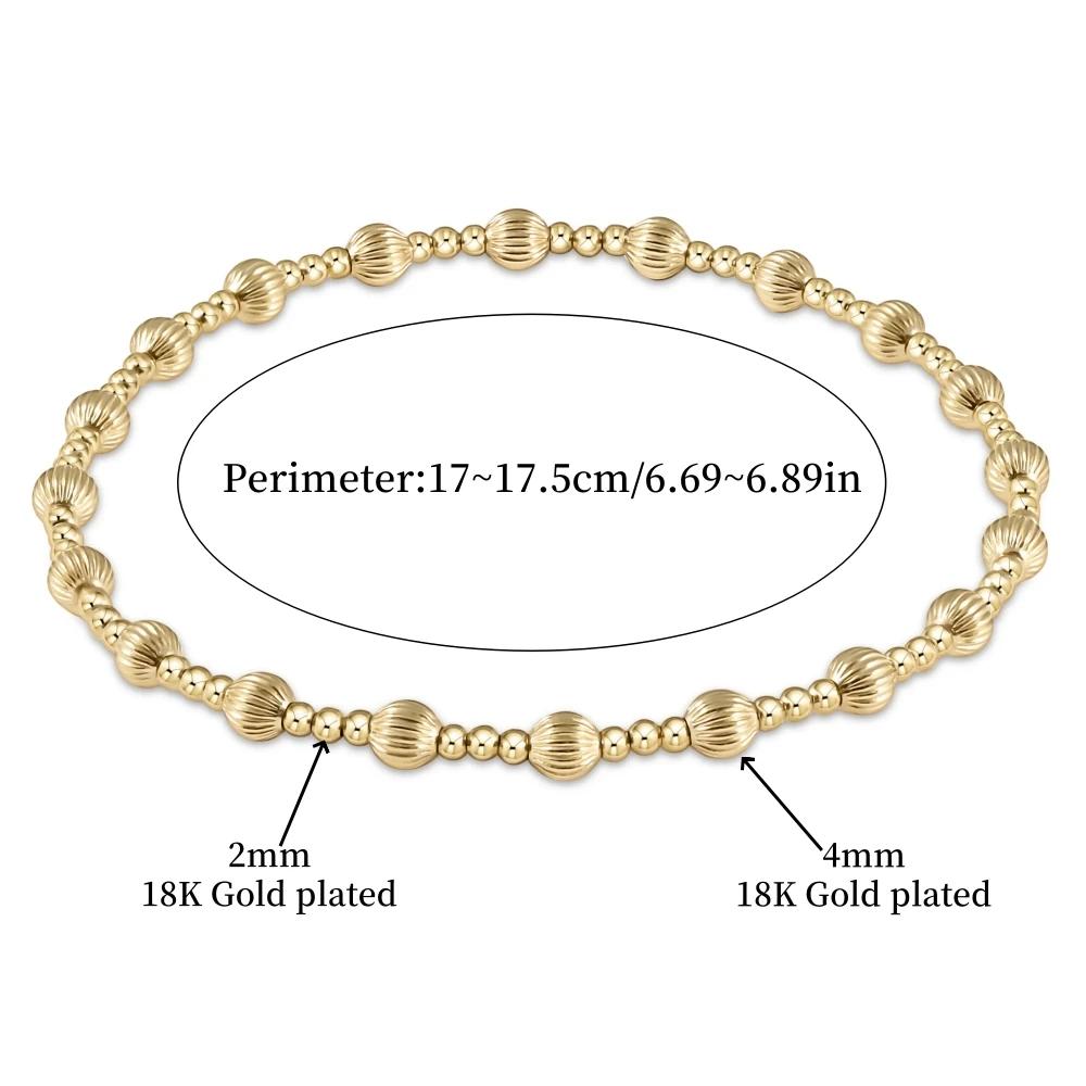 Vlen 18K Gold Plated Beaded Bracelet for Women Minimalist Textured Ball Chain Bracelet Daily Dainty Jewelry Gift
Vlen 18K Gold Plated Beaded Bracelet for Women Minimalist Textured Ball Chain Bracelet Daily Dainty Jewelry Gift