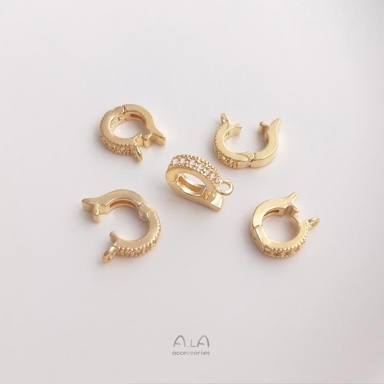 Застежка-подвеска из золота 14 карат с цирконом для изготовления жемчужных, нефритовых, хрустальных украшений своими руками
Застежка-подвеска из золота 14 карат с цирконом для изготовления жемчужных, нефритовых, хрустальных украшений своими руками