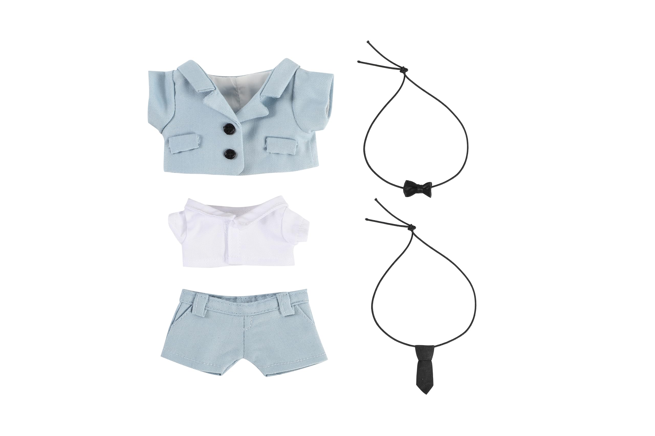 AXLUCE Plush Clothes - Мягкая игрушка - Одежда - 15 см - Костюм, рубашка, галстук, бабочка для куклы (Светло-синий)
AXLUCE Plush Clothes - Мягкая игрушка - Одежда - 15 см - Костюм, рубашка, галстук, бабочка для куклы (Светло-синий)