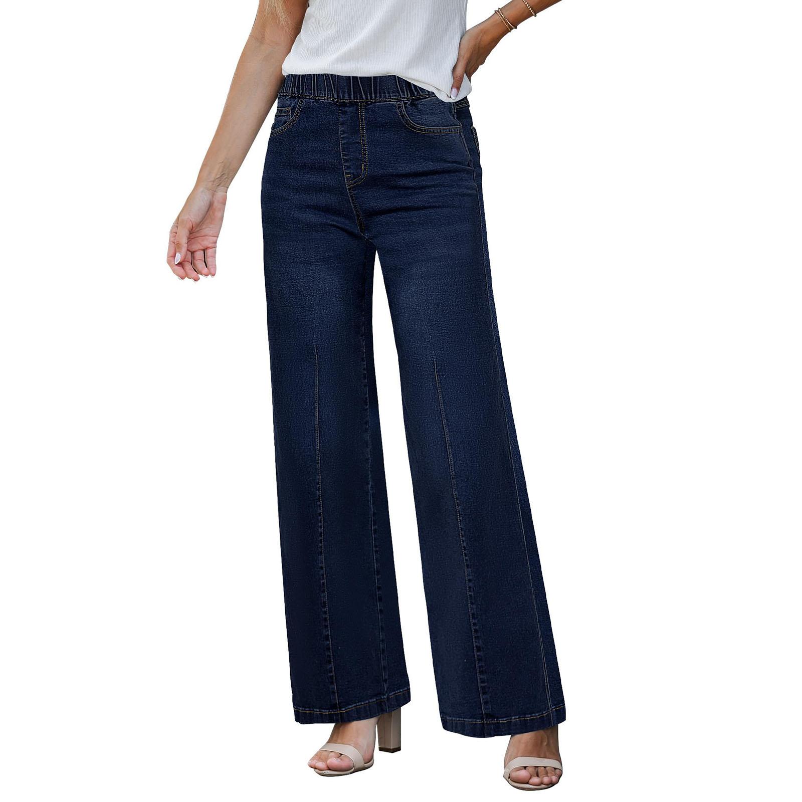 Женские брюки большого размера, эластичные джинсы, свободные полуэластичные брюки XL
Женские брюки большого размера, эластичные джинсы, свободные полуэластичные брюки XL