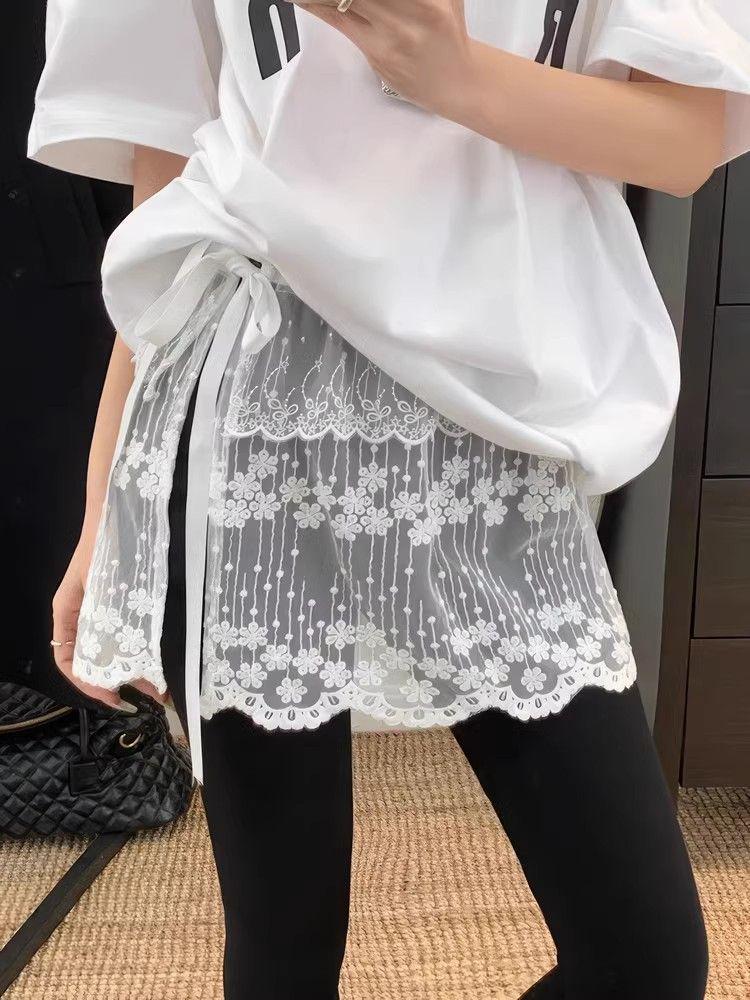 Белая кружевная миди-юбка-пеплум на завязках - Женский многослойный наряд для ранней весны One Size белый
Белая кружевная миди-юбка-пеплум на завязках - Женский многослойный наряд для ранней весны One Size белый