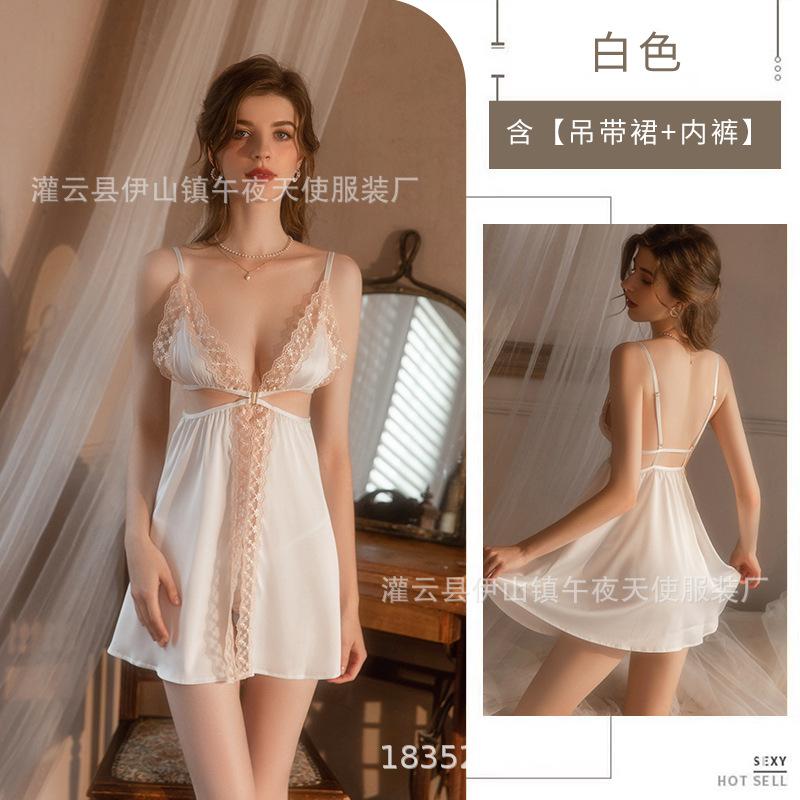 Summer ice silk thin V-neck lace lace pure desire wind passion split fork free bed flirting suspender skirt L
Summer ice silk thin V-neck lace lace pure desire wind passion split fork free bed flirting suspender skirt L