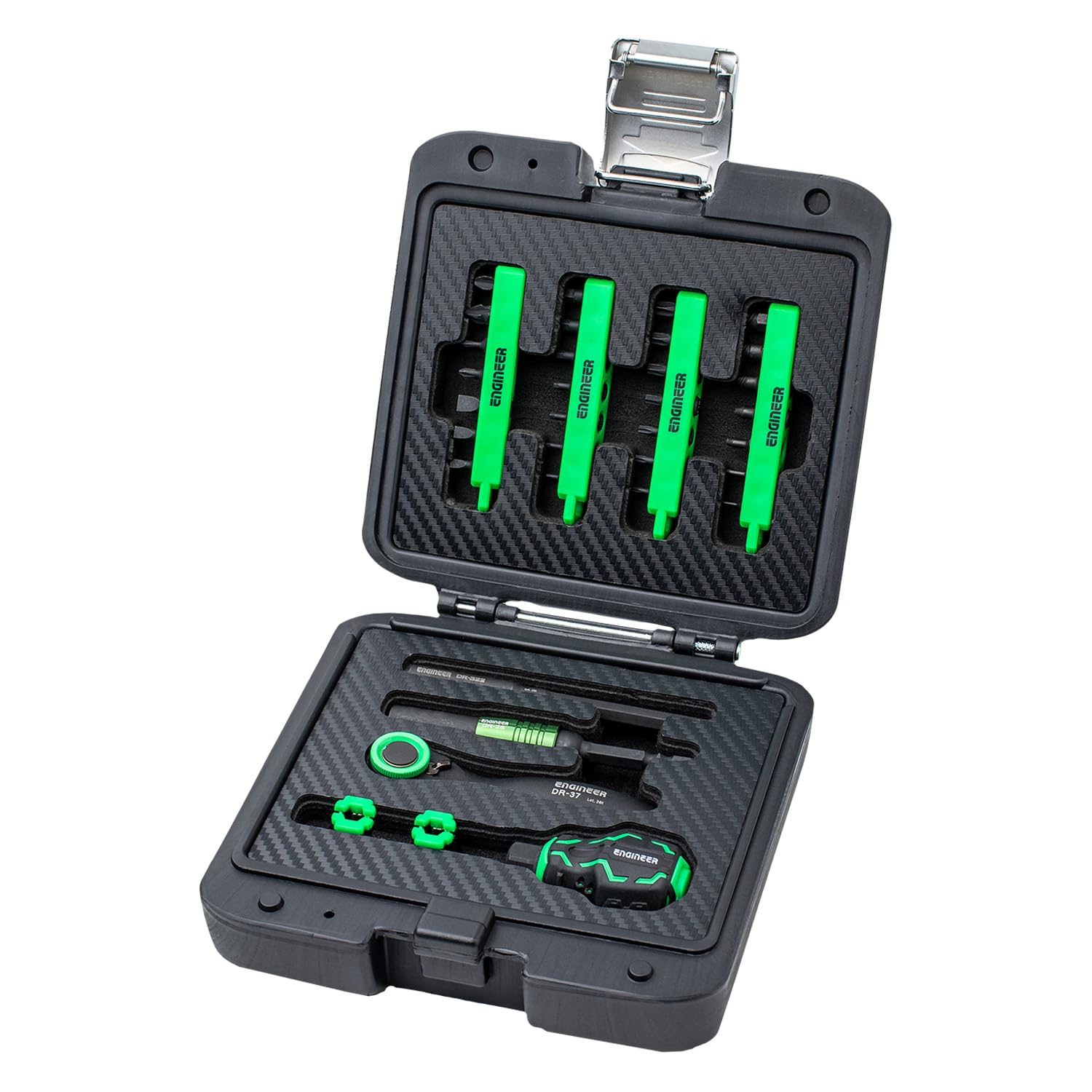 Engineer Screwless Q Set of 35 Case L160 x W150 x Set, pieces, size H60mm, DXZ-12 зелений
Engineer Screwless Q Set of 35 Case L160 x W150 x Set, pieces, size H60mm, DXZ-12 зелений