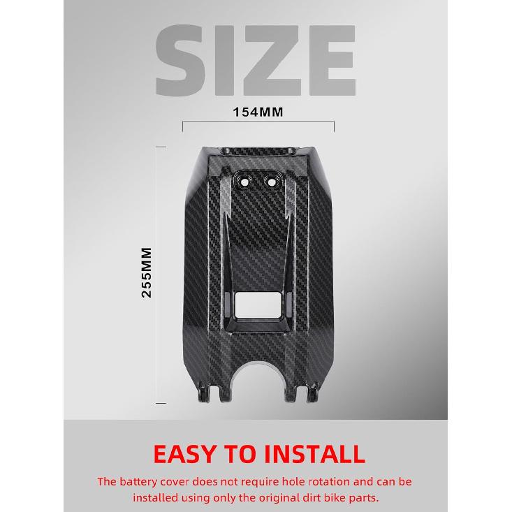 Battery Cover for Surron,Imitation Carbon Fiber Fairing Battery Guard Protection for Sur Ron Electric Dirt Bike Light Bee X/Light Bee S
Battery Cover for Surron,Imitation Carbon Fiber Fairing Battery Guard Protection for Sur Ron Electric Dirt Bike Light Bee X/Light Bee S