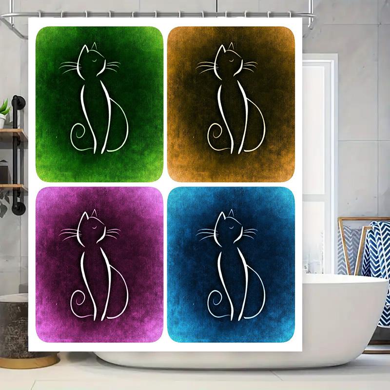 Modern Bathroom Shower Curtain Set Colorful Cats Design For Kids Bathrooms Decor Waterproof Fabric With Hook Rings Included W60H190(CM)-1 Pcs
Modern Bathroom Shower Curtain Set Colorful Cats Design For Kids Bathrooms Decor Waterproof Fabric With Hook Rings Included W60H190(CM)-1 Pcs
