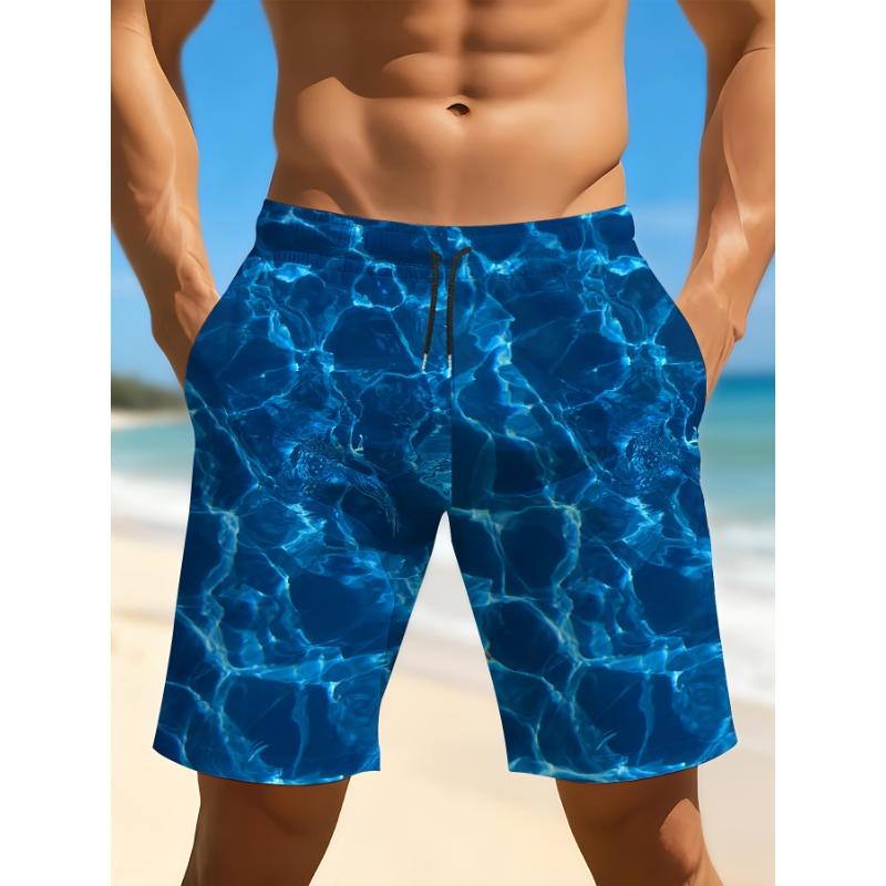 Men s Casual Elastic Waist Beach Shorts with 3D Blue Water Wave Print - Lightweight, Quick-Drying Swim Shorts with Pockets 5XL
Men s Casual Elastic Waist Beach Shorts with 3D Blue Water Wave Print - Lightweight, Quick-Drying Swim Shorts with Pockets 5XL