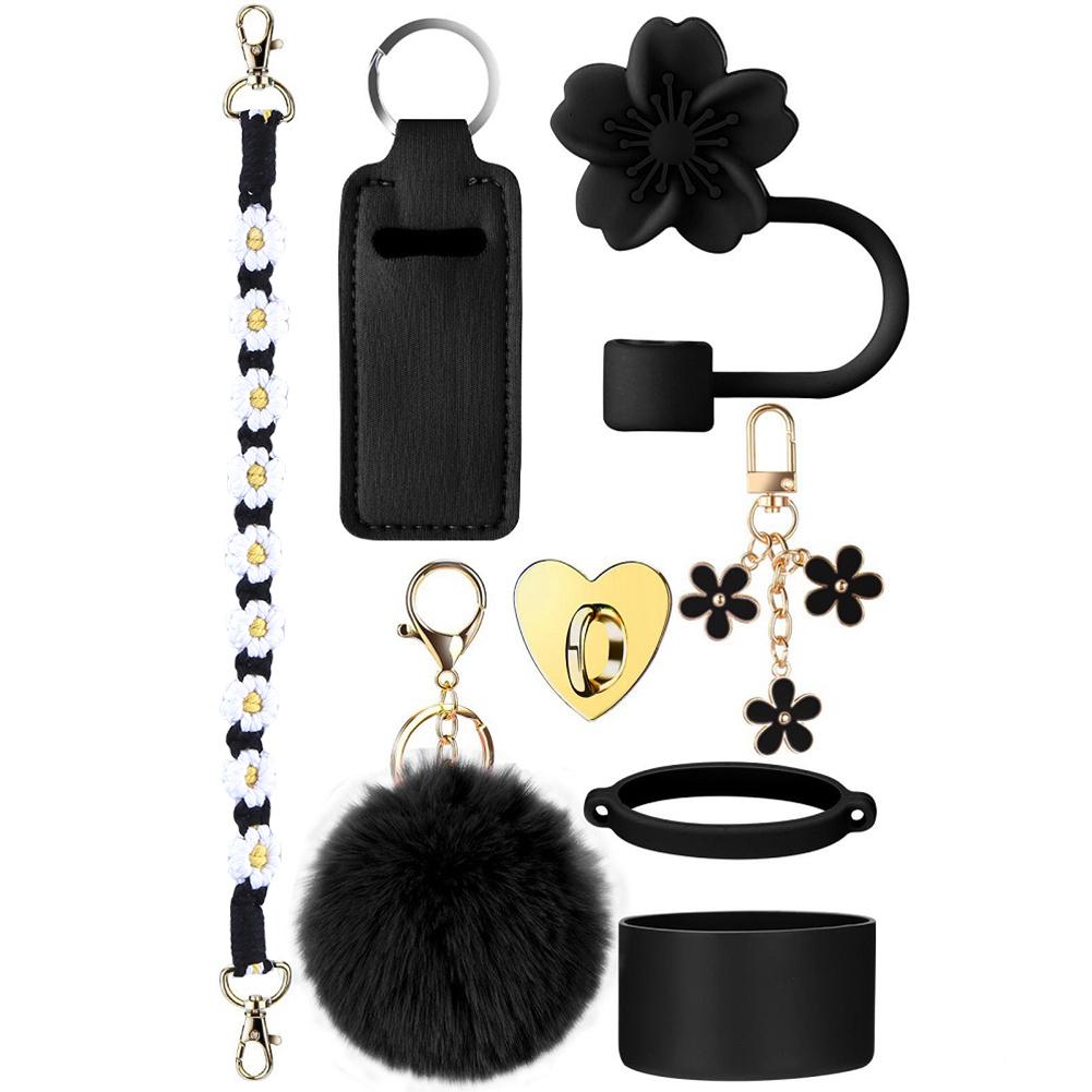 8 шт./набор силиконовый чехол для стакана, соломинка, рукав, ручка, ремешок, чехол для губной помады, мини-крючок для стакана Stanley 40 унций, набор аксессуаров чёрный
8 шт./набор силиконовый чехол для стакана, соломинка, рукав, ручка, ремешок, чехол для губной помады, мини-крючок для стакана Stanley 40 унций, набор аксессуаров чёрный