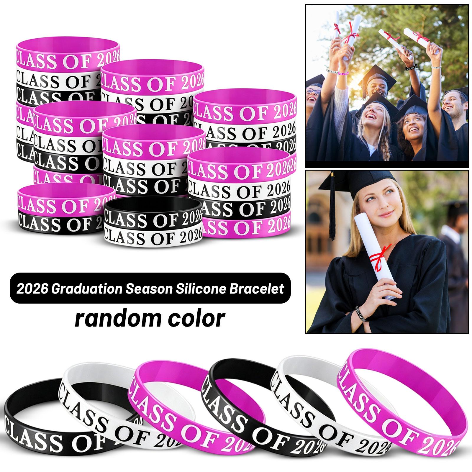 2026 Graduation Party & Campus Silicone Wristbands (Random Color) One Size
2026 Graduation Party & Campus Silicone Wristbands (Random Color) One Size