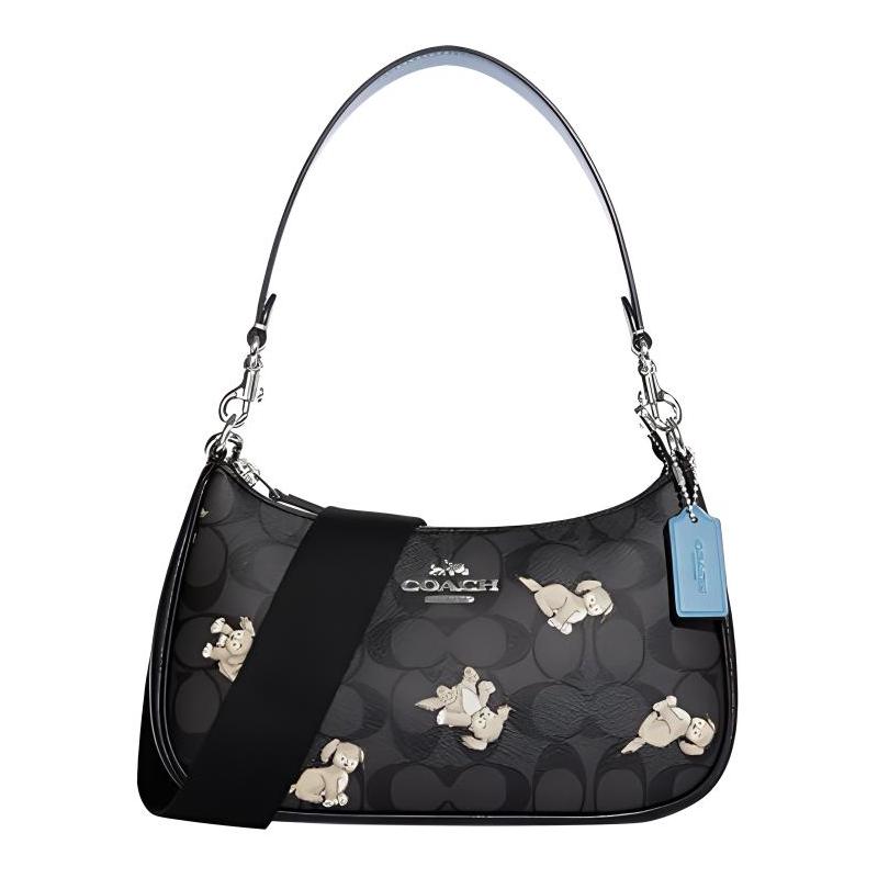 COACH Teri 24 classic presbyopic zipper logo animal puppy print cowhide armpit bag hand crossbody shoulder bag medium size women s black чорний
COACH Teri 24 classic presbyopic zipper logo animal puppy print cowhide armpit bag hand crossbody shoulder bag medium size women s black чорний