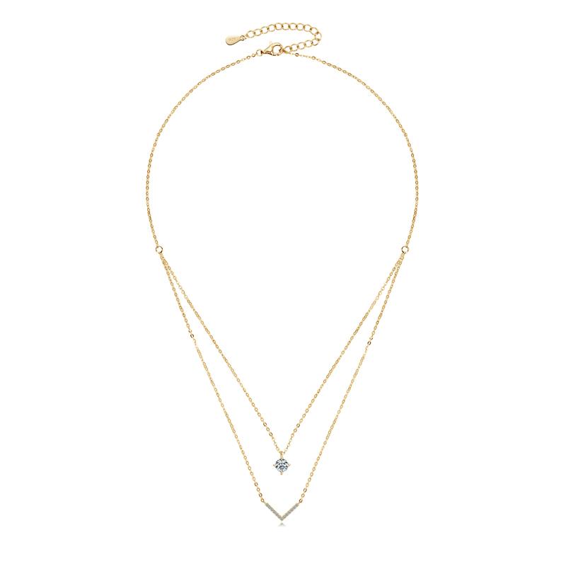 Anziw V Letter 5mm Moissanite Pendant Double Layer Necklace for Women 925 Silver Chain Clavicle New Jewelry Gifts
Anziw V Letter 5mm Moissanite Pendant Double Layer Necklace for Women 925 Silver Chain Clavicle New Jewelry Gifts