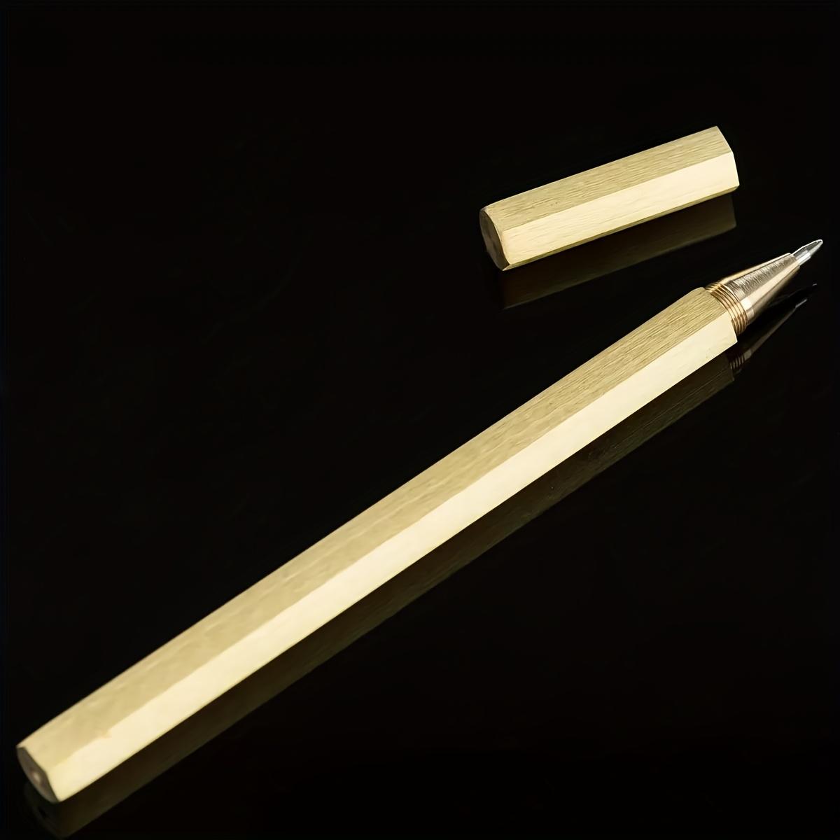 1-Piece Set of Glossy Hexagonal Black Gel Pens, Handmade Metal Gel Signature Pens, Metal Brass Antique-Style Pens, Stationery Essentials for Study and
1-Piece Set of Glossy Hexagonal Black Gel Pens, Handmade Metal Gel Signature Pens, Metal Brass Antique-Style Pens, Stationery Essentials for Study and