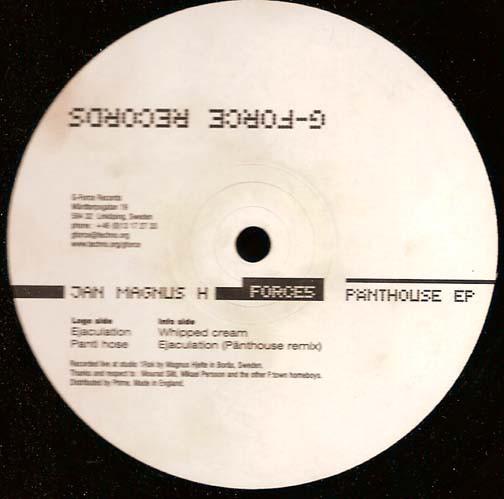 12inch Record JAN MAGNUS - Pnthouse EP FORCE05 G-Force Records 1997 Sweden Dance & Electronica Used
12inch Record JAN MAGNUS - Pnthouse EP FORCE05 G-Force Records 1997 Sweden Dance & Electronica Used