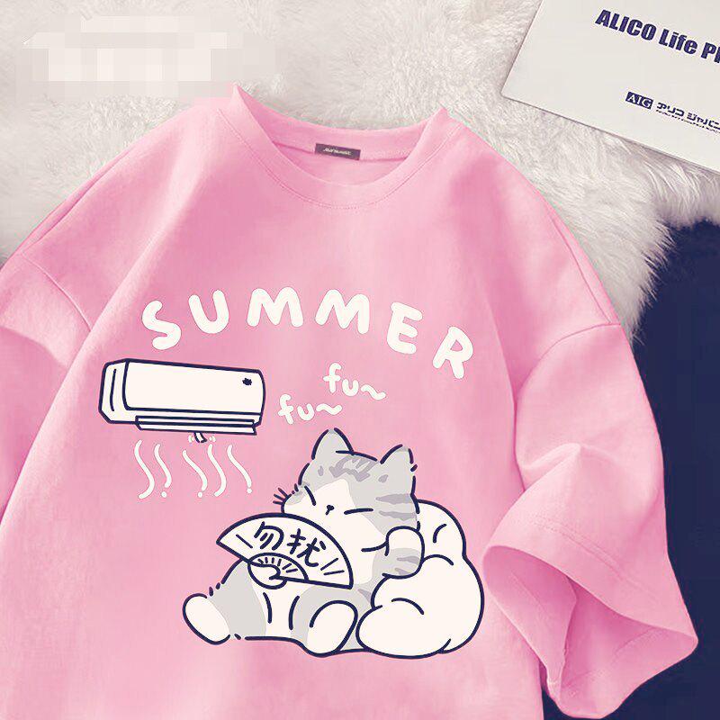Children s Summer Cute Cat Cotton T-Shirt - Girls Medium/Large, Boys Trendy Brand, Short-Sleeved 150 cm
Children s Summer Cute Cat Cotton T-Shirt - Girls Medium/Large, Boys Trendy Brand, Short-Sleeved 150 cm