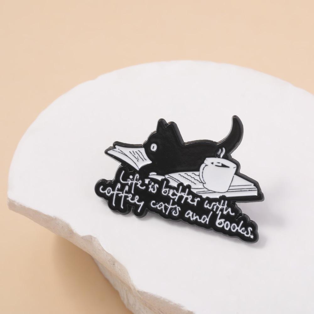 Dripping Oil Cute Brooch, Cartoon Cat Book Coffee Styling Brooch Alloy Brooch
Dripping Oil Cute Brooch, Cartoon Cat Book Coffee Styling Brooch Alloy Brooch