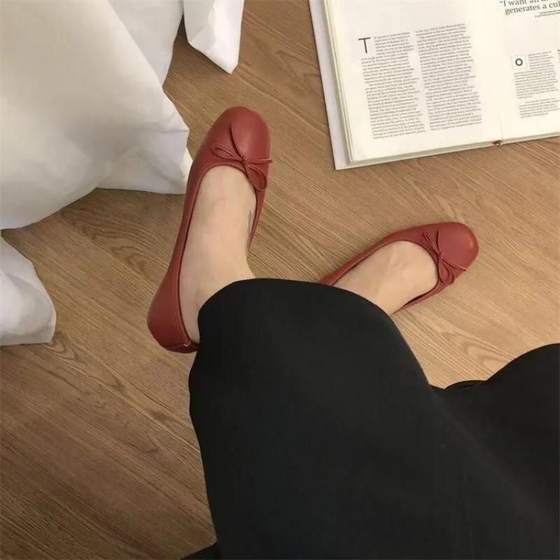 Spring Summer Arrival Evening Breeze Flats Gentle Bow Knot Design Commuter Versatile Single Shoes 39EU/CN40 червоний
Spring Summer Arrival Evening Breeze Flats Gentle Bow Knot Design Commuter Versatile Single Shoes 39EU/CN40 червоний