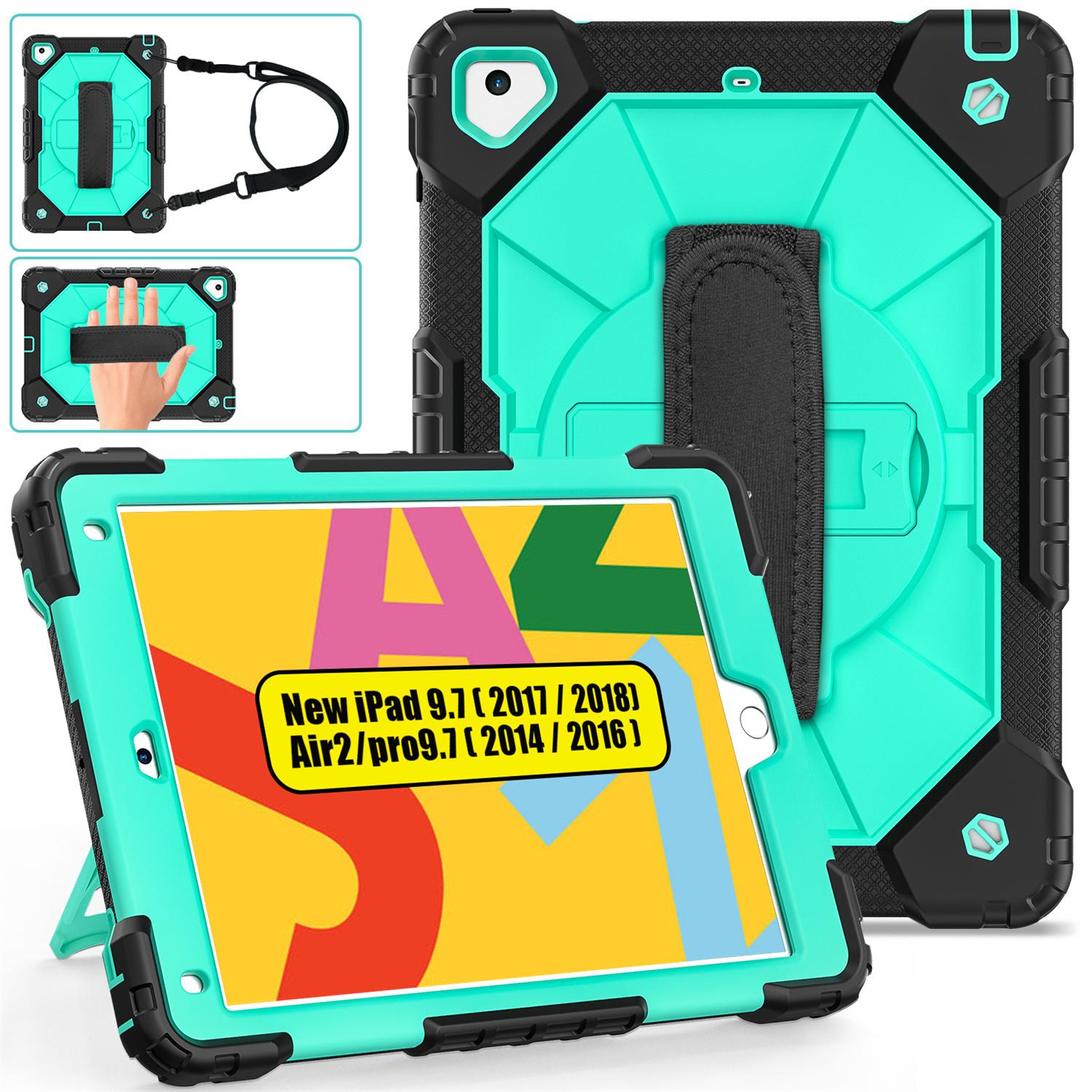 Для Apple iPad Air 2 iPad Pro 9,7 (2016)(2017)(2018) Конструкция с плечевым ремнем Вращающаяся на 360° ручка Прочная защитная подставка Противоударный противоударный чехол Apple iPad Air 2
Для Apple iPad Air 2 iPad Pro 9,7 (2016)(2017)(2018) Конструкция с плечевым ремнем Вращающаяся на 360° ручка Прочная защитная подставка Противоударный противоударный чехол Apple iPad Air 2