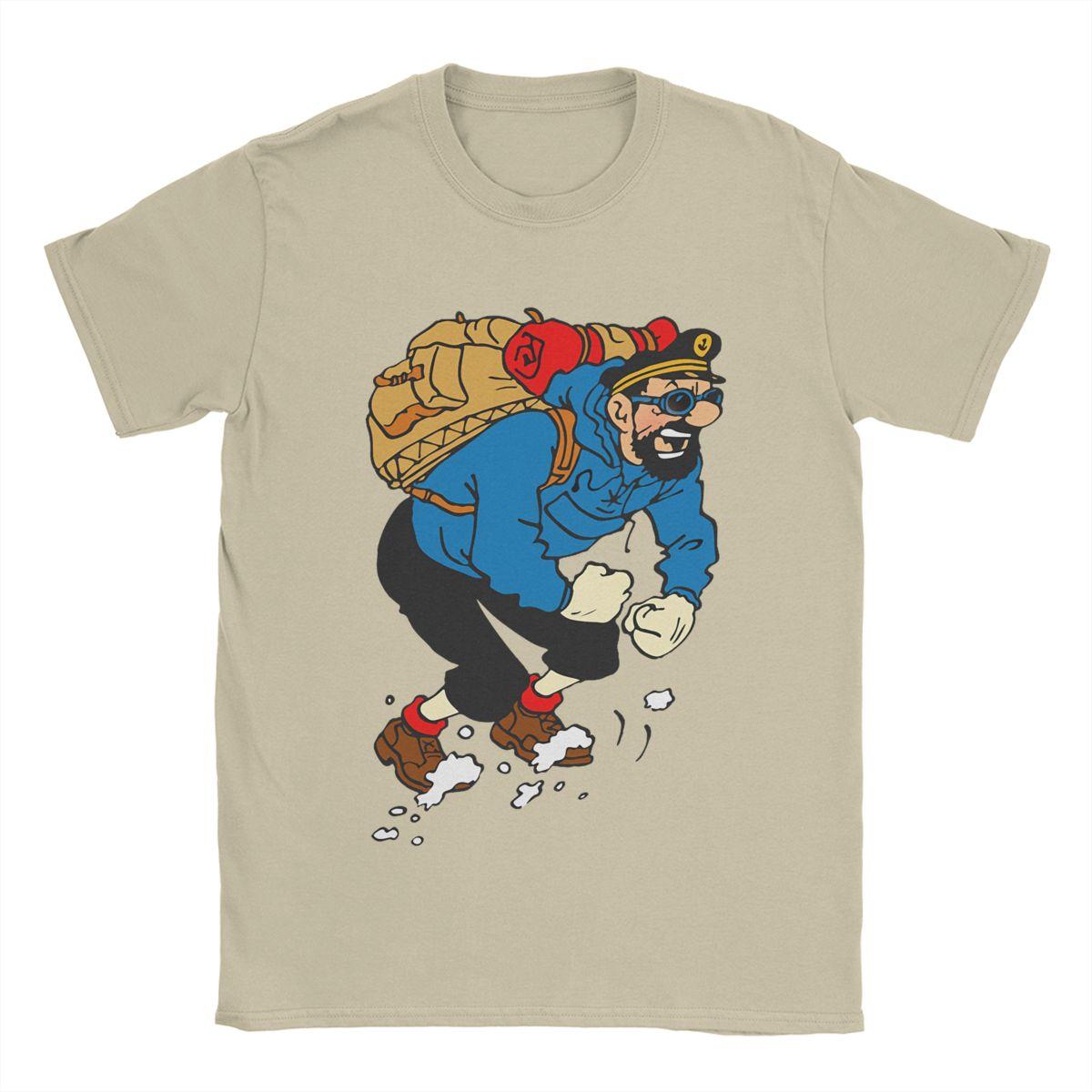 Мужские футболки с изображением капитана Хэддока, топы из 100% хлопка, потрясающие футболки с коротким рукавом и круглым вырезом, летние футболки S хаки
Мужские футболки с изображением капитана Хэддока, топы из 100% хлопка, потрясающие футболки с коротким рукавом и круглым вырезом, летние футболки S хаки