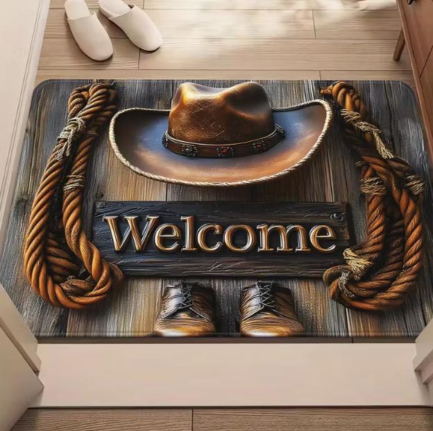 1pc Cowboy Hat Boots Welcome Mat Absorbent Rug with HD Print for Bathroom Bedroom Living Room Camping Yoga Outdoor Activities 30x50cm
1pc Cowboy Hat Boots Welcome Mat Absorbent Rug with HD Print for Bathroom Bedroom Living Room Camping Yoga Outdoor Activities 30x50cm