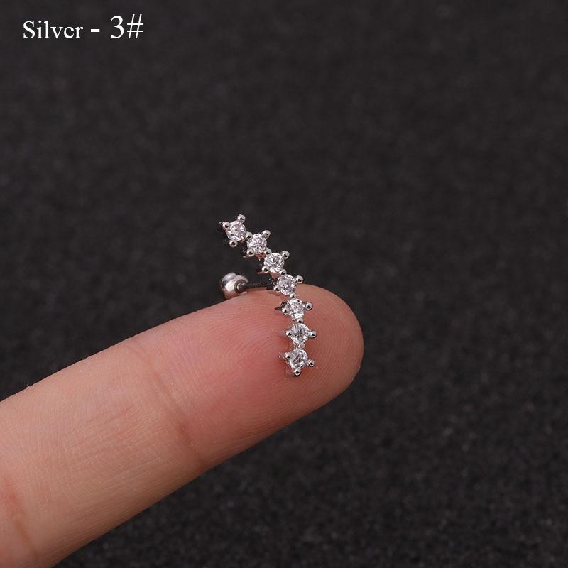 Free Shipping Curved Cz Cartilage Stud Helix Rook Conch Screw Back Earring 10g Stainless Steel Ear Piercing Jewelry WHITE
Free Shipping Curved Cz Cartilage Stud Helix Rook Conch Screw Back Earring 10g Stainless Steel Ear Piercing Jewelry WHITE