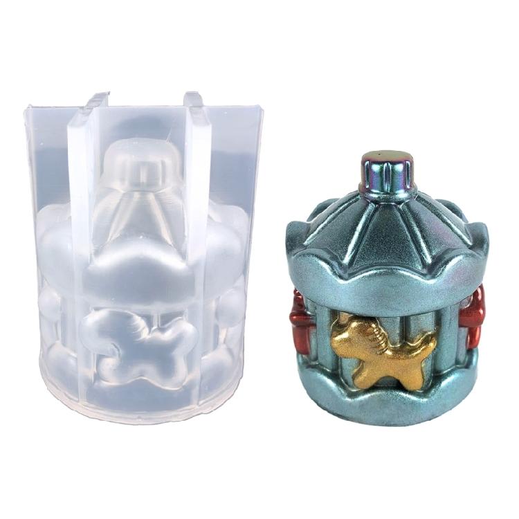 Carousel Shaped Epoxy Resin Silicone Mold DIY Plaster Table Ornament Tool 1
Carousel Shaped Epoxy Resin Silicone Mold DIY Plaster Table Ornament Tool 1