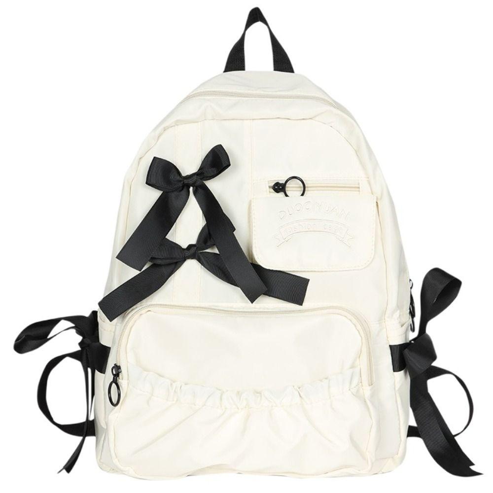 Canvas Students School Bag Large Capacity Canvas Shoulders Bag Kawaii Bow Backpack Travel білий
Canvas Students School Bag Large Capacity Canvas Shoulders Bag Kawaii Bow Backpack Travel білий