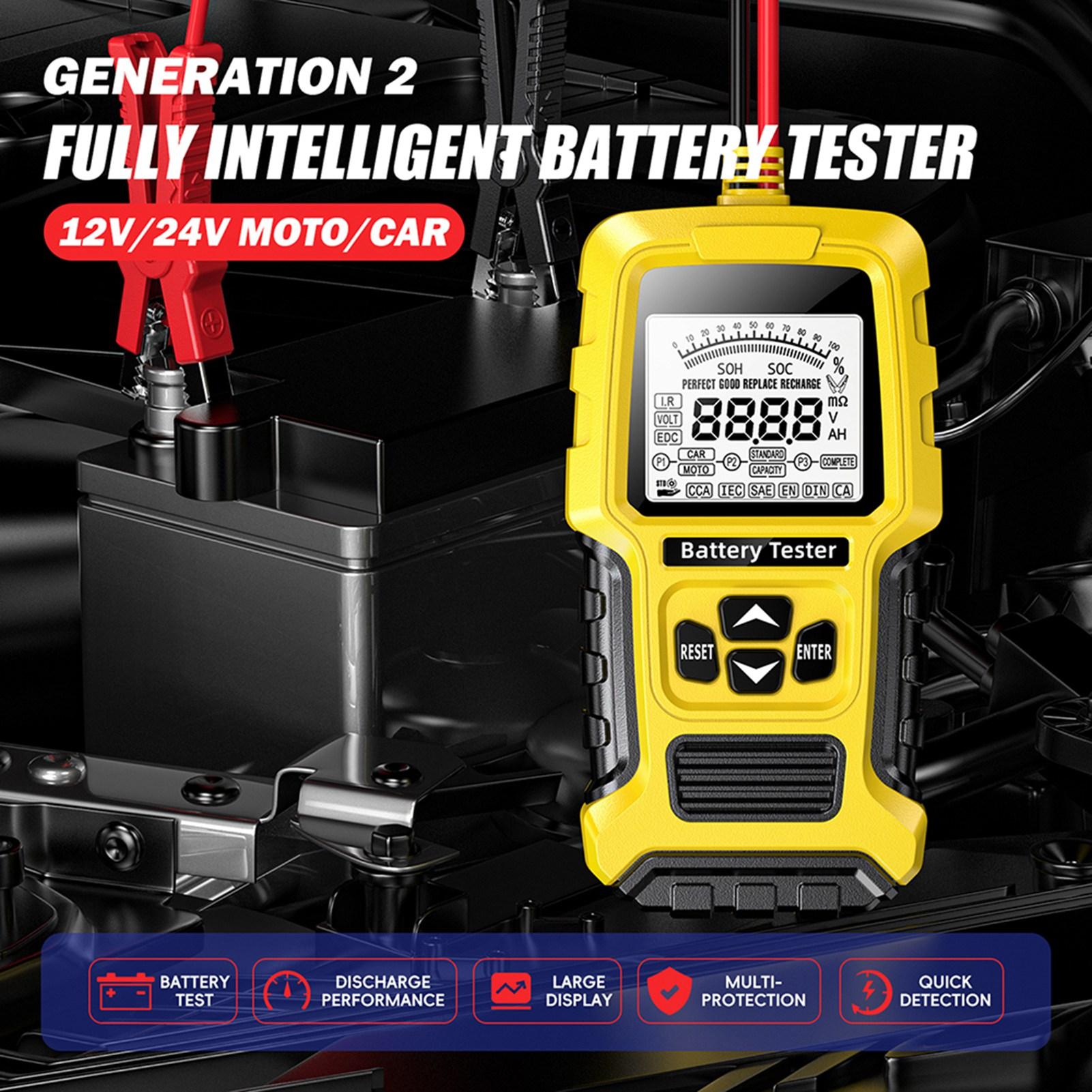 Car Battery Tester 2.7in LCD Display Portable 12V 24V Batteries Internal Resistance Tester for Truck Motorcycle SUV
Car Battery Tester 2.7in LCD Display Portable 12V 24V Batteries Internal Resistance Tester for Truck Motorcycle SUV