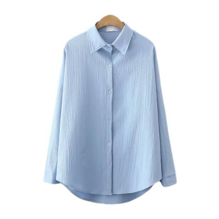 Loose Fit Blouse Long Sleeve Shirt Women s Solid Color Button Up Lapel Breathable Casual for Work Daily Life Travel L синій
Loose Fit Blouse Long Sleeve Shirt Women s Solid Color Button Up Lapel Breathable Casual for Work Daily Life Travel L синій