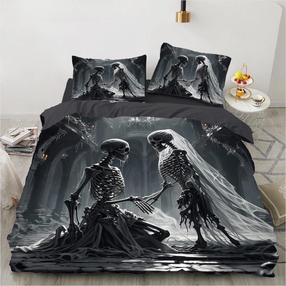 Skull Wedding Cartoon Comforter Sets Bedding Set Double Queen King Twin Full Size Duvet Cover Set Kids Girls White Bed Linen 70x133cm
Skull Wedding Cartoon Comforter Sets Bedding Set Double Queen King Twin Full Size Duvet Cover Set Kids Girls White Bed Linen 70x133cm