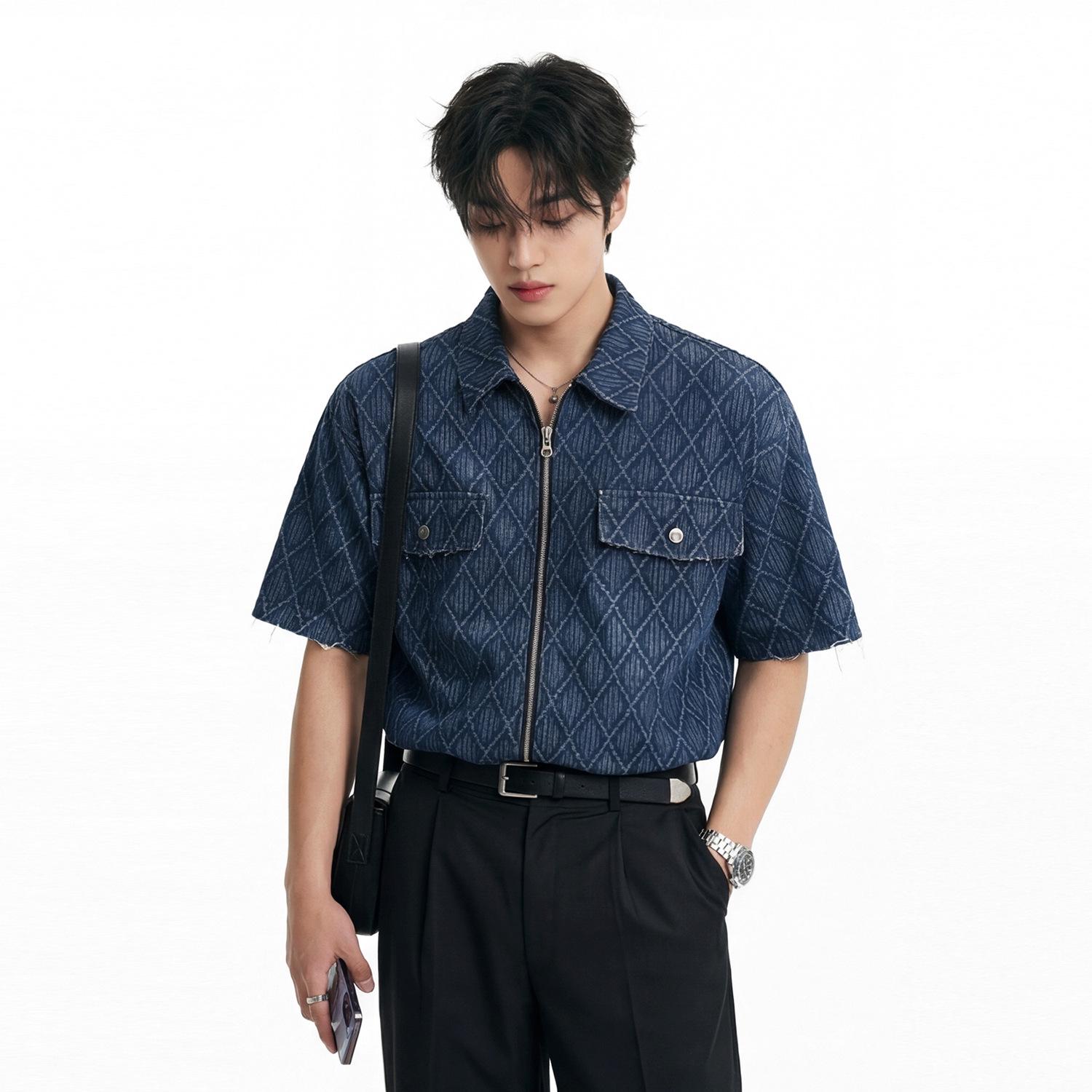 MR Summer French Chic Men s Denim Short Sleeve Shirt - Korean Style Casual Jacket Extra Large синий
MR Summer French Chic Men s Denim Short Sleeve Shirt - Korean Style Casual Jacket Extra Large синий