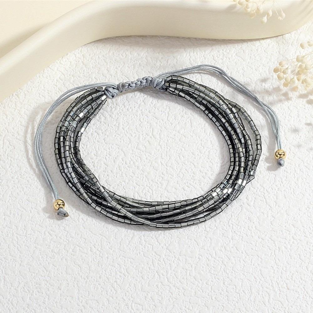 Colorful Thin Beads Bracelets Boho Multilayer Bracelets Simple Bohemian Style Hand Chains Girls серый
Colorful Thin Beads Bracelets Boho Multilayer Bracelets Simple Bohemian Style Hand Chains Girls серый