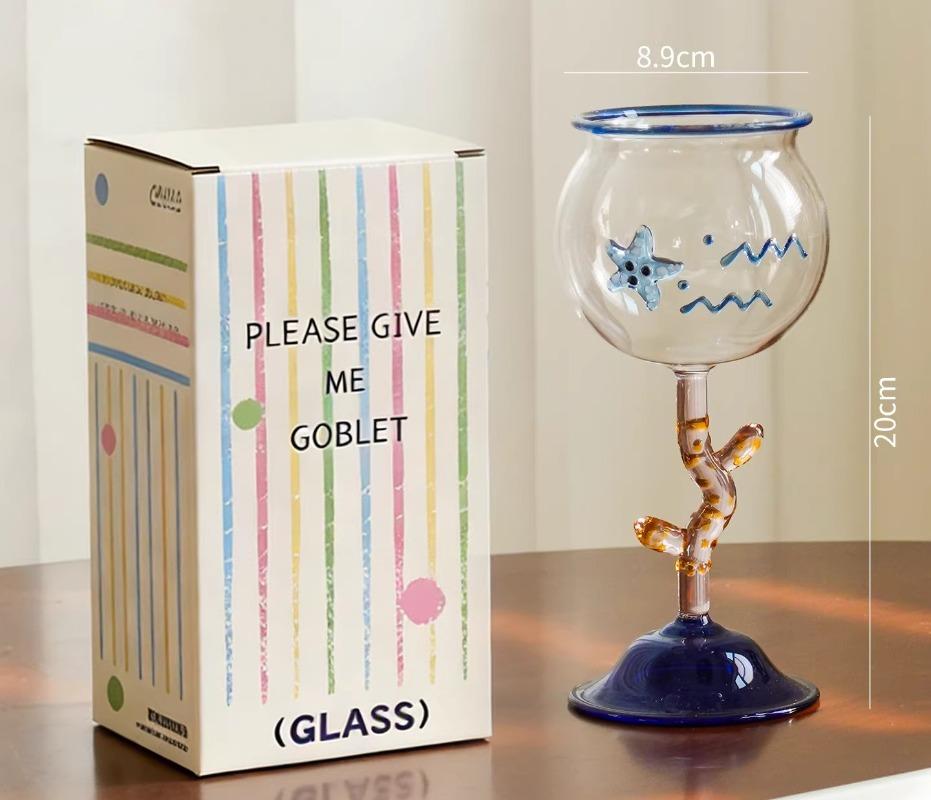 BEPAN Creative Wine Glass 3D Ocean Pattern Cute Goblet Beer Glass Artistic Design Unique Bar Home Drinkware Household Goods 201-300ml
BEPAN Creative Wine Glass 3D Ocean Pattern Cute Goblet Beer Glass Artistic Design Unique Bar Home Drinkware Household Goods 201-300ml