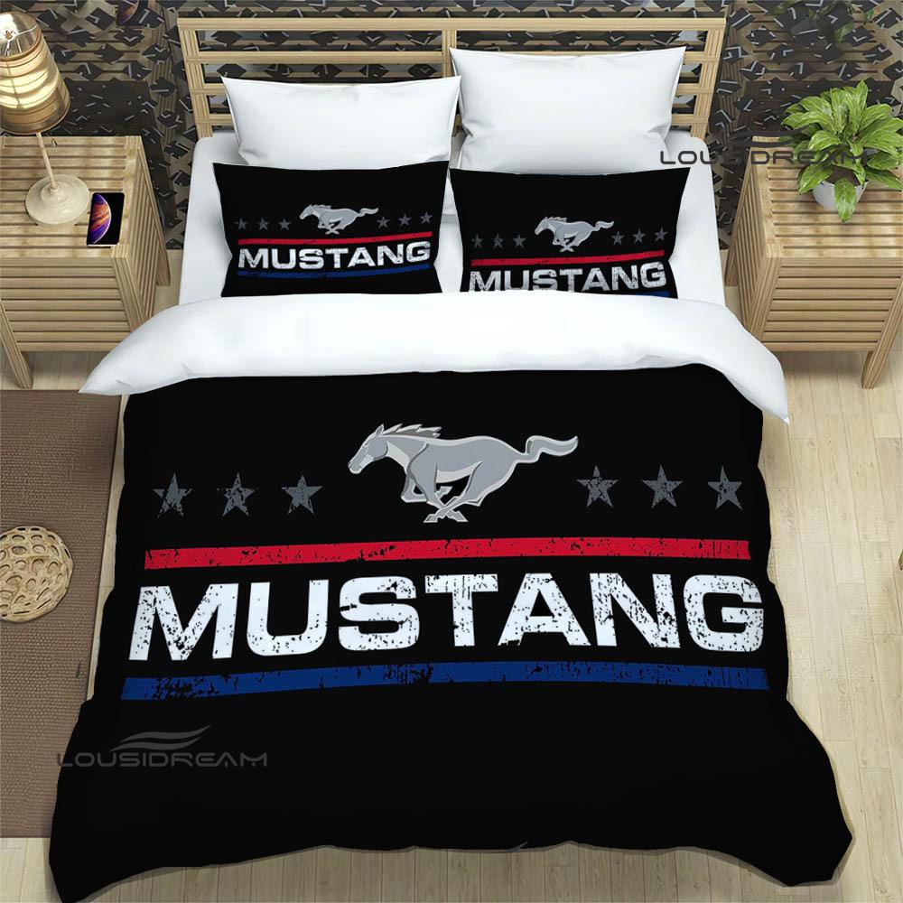 Mustang car logo printed Bedding Sets exquisite supplies set duvet cover bed comforter set bedding set luxury birthday gift 135X200cm
Mustang car logo printed Bedding Sets exquisite supplies set duvet cover bed comforter set bedding set luxury birthday gift 135X200cm