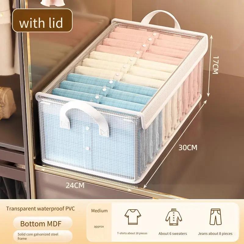 1pc Transparent Foldable Clothes Storage Box-Household Wardrobe Layering Organizer Magic Organizing Box for Clothes & Pants
1pc Transparent Foldable Clothes Storage Box-Household Wardrobe Layering Organizer Magic Organizing Box for Clothes & Pants