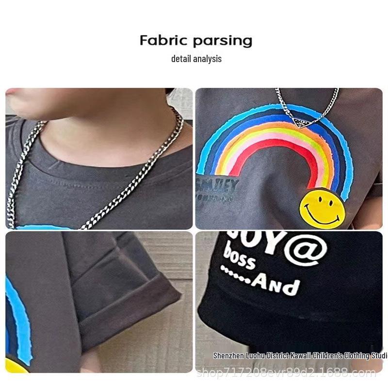 High-Quality Cotton Rainbow T-Shirt - Trendy Summer Short Sleeve for Boys & Girls 130cm
High-Quality Cotton Rainbow T-Shirt - Trendy Summer Short Sleeve for Boys & Girls 130cm