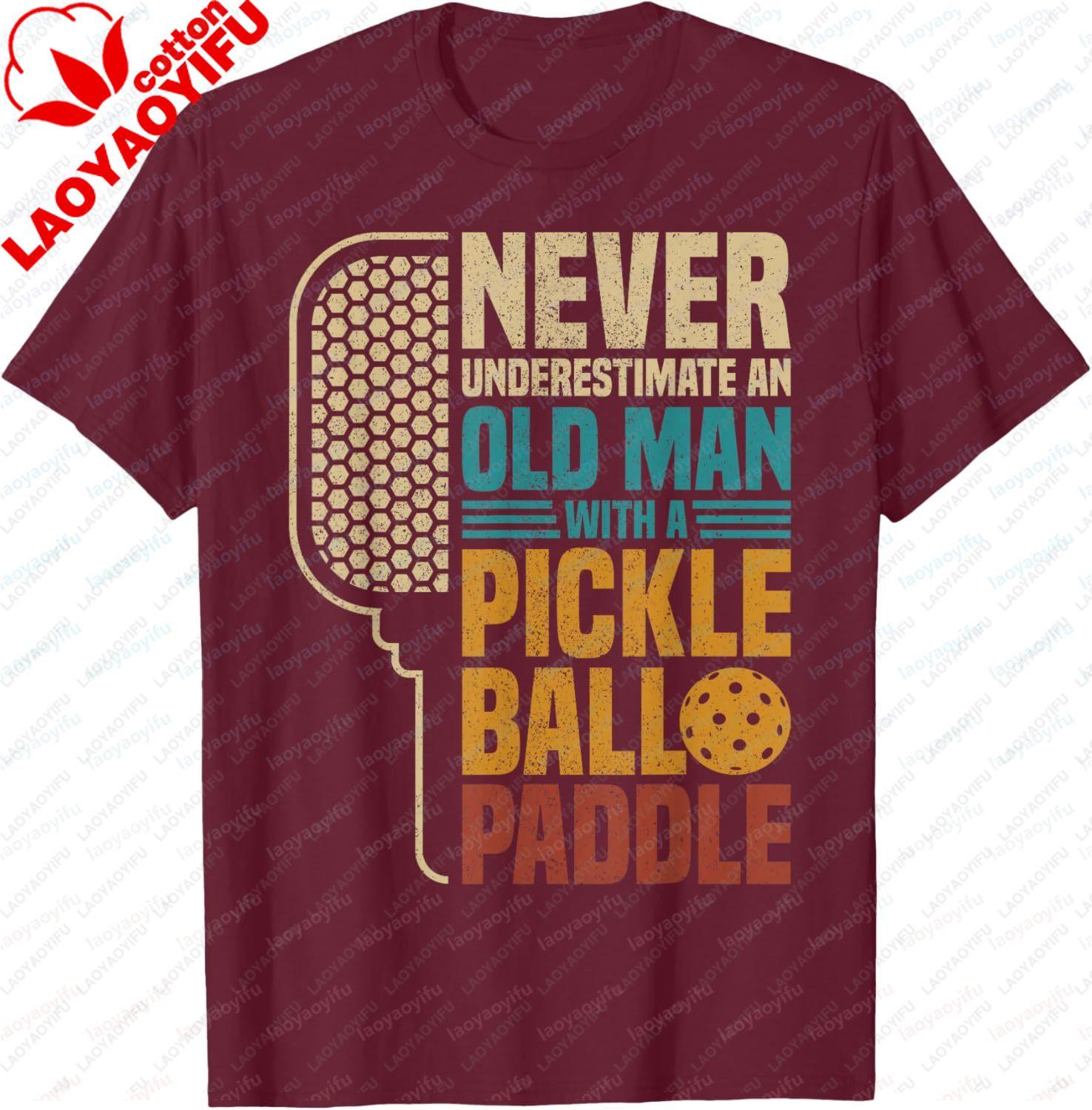 Mens Never Underestimate An Old Man with A Pickleball Paddle TShirt Funny Cotton Vintage Graphic Tee Tops Streetwear Clothing S
Mens Never Underestimate An Old Man with A Pickleball Paddle TShirt Funny Cotton Vintage Graphic Tee Tops Streetwear Clothing S