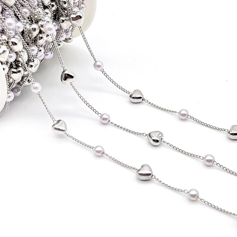 1meter Beaded Chain KC Gold Imitation Pearl CCB Heart Star Beads Copper Chain for Bracelets Necklace Jewelry Making DIY
1meter Beaded Chain KC Gold Imitation Pearl CCB Heart Star Beads Copper Chain for Bracelets Necklace Jewelry Making DIY