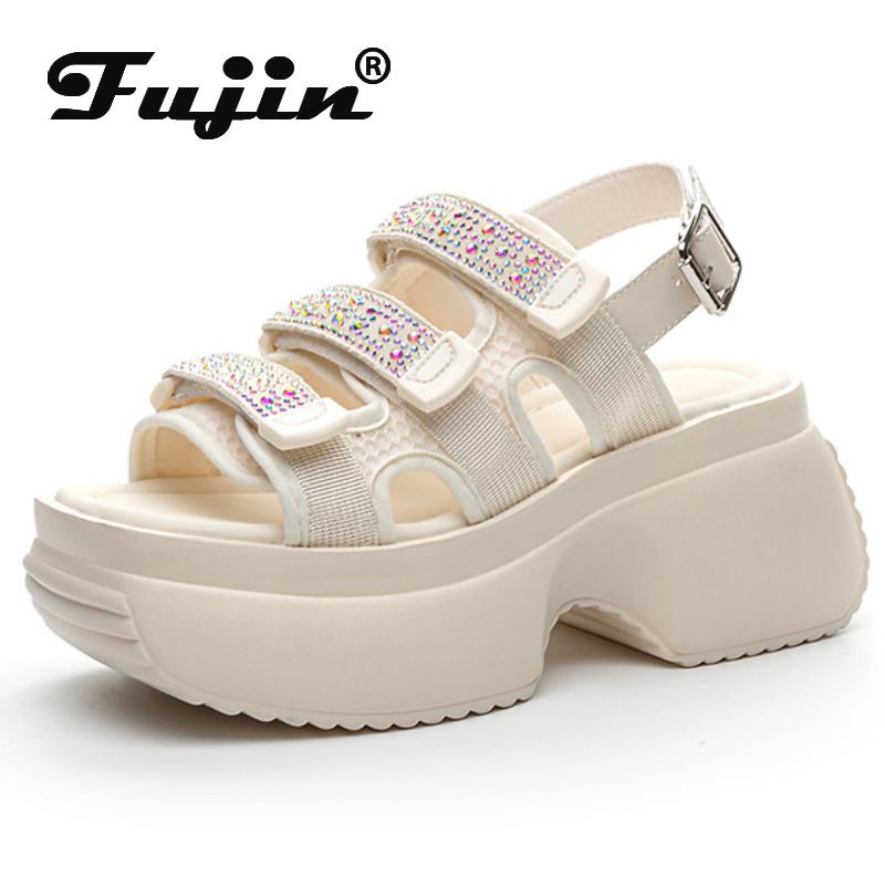 Fujin/женские сандалии из микрофибры из синтетической кожи с воздушной сеткой 7 см, шлепанцы-лодочки на платформе, на танкетке, на плоской подошве, летняя модная обувь с открытым носком 33
Fujin/женские сандалии из микрофибры из синтетической кожи с воздушной сеткой 7 см, шлепанцы-лодочки на платформе, на танкетке, на плоской подошве, летняя модная обувь с открытым носком 33