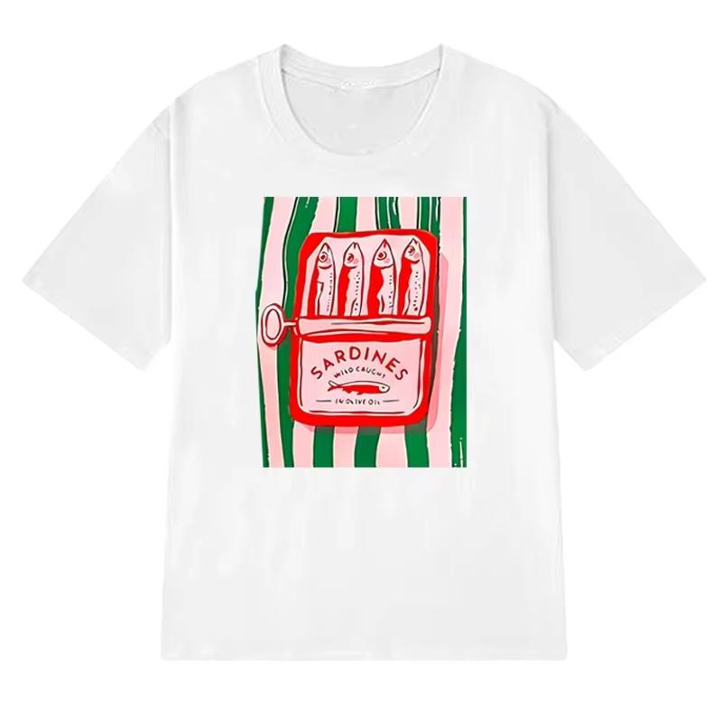 2025 Summer New Fun Sardine Pattern Printed T-shirt Men s Cotton O-neck T-shirt Harajuku Casual Fashion Personality Trend Tops S
2025 Summer New Fun Sardine Pattern Printed T-shirt Men s Cotton O-neck T-shirt Harajuku Casual Fashion Personality Trend Tops S