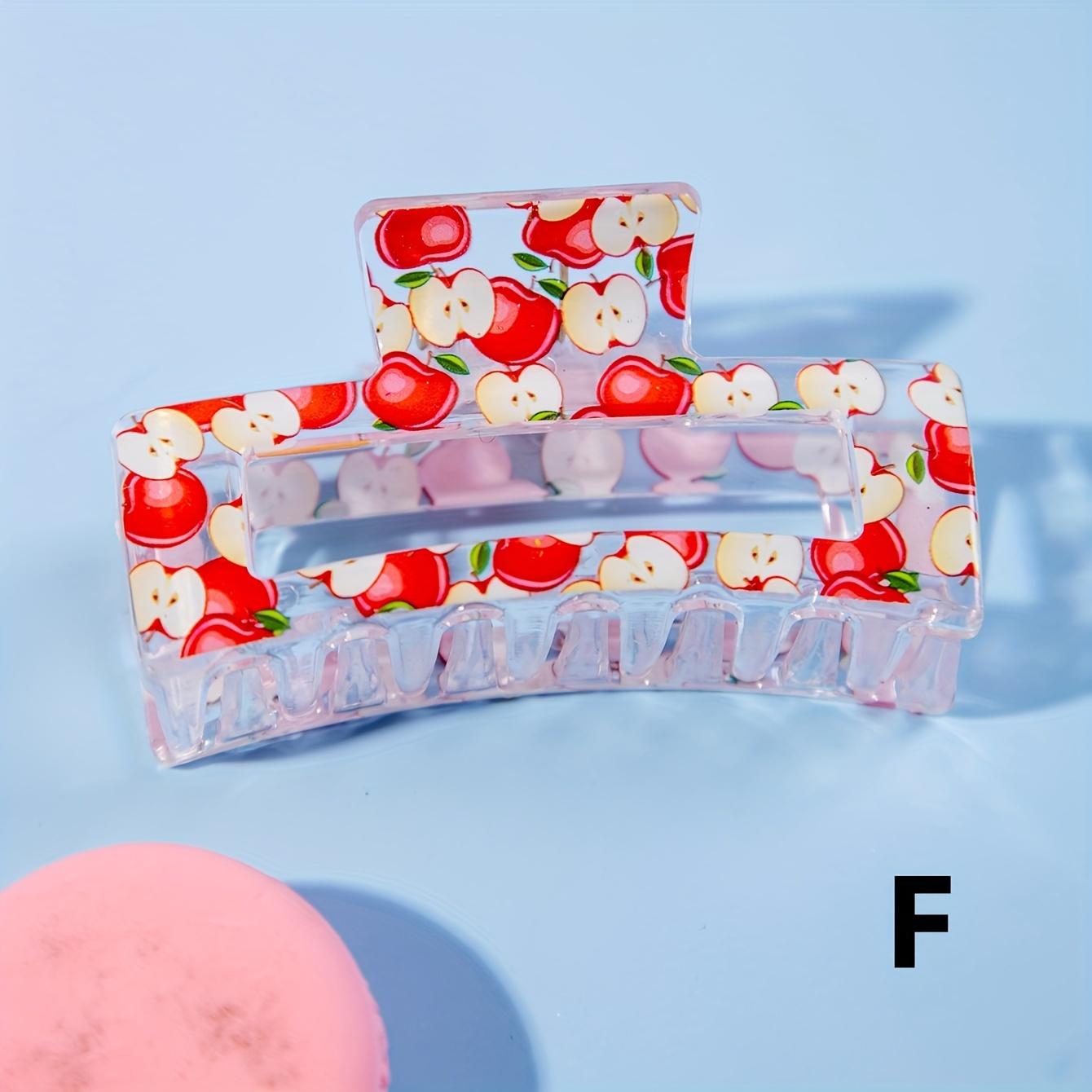 1pc Transparent Acrylic Printed Fruit Pattern Large Hair Claw Hair Accessory Suitable for Daily, Holiday, Party Gifts for Mom and Friends
1pc Transparent Acrylic Printed Fruit Pattern Large Hair Claw Hair Accessory Suitable for Daily, Holiday, Party Gifts for Mom and Friends