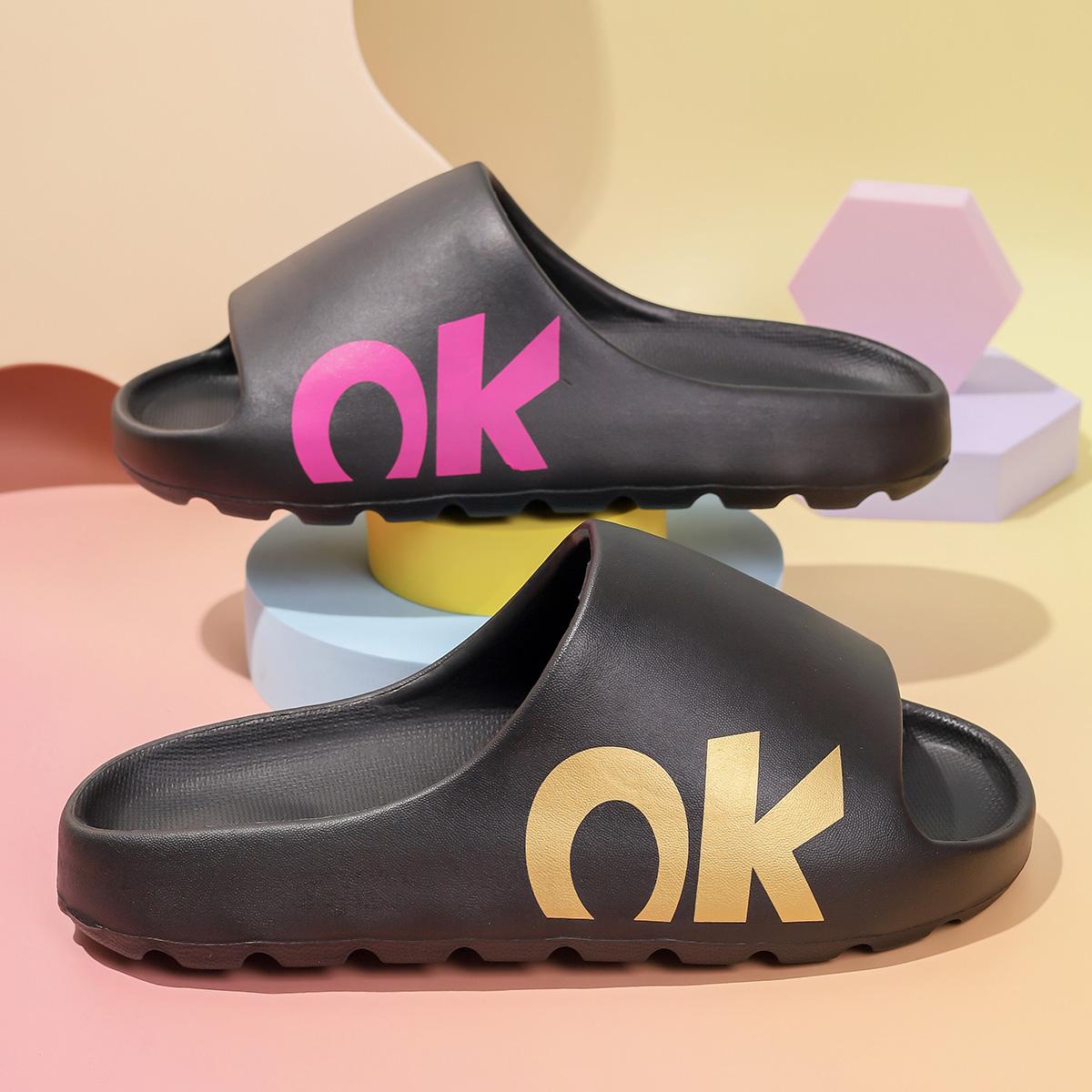 New Men s Sandals Slippers Letters Watermark Flat EVA Beach Holiday Couple Sandals Sport Women s Slippers 38-39
New Men s Sandals Slippers Letters Watermark Flat EVA Beach Holiday Couple Sandals Sport Women s Slippers 38-39