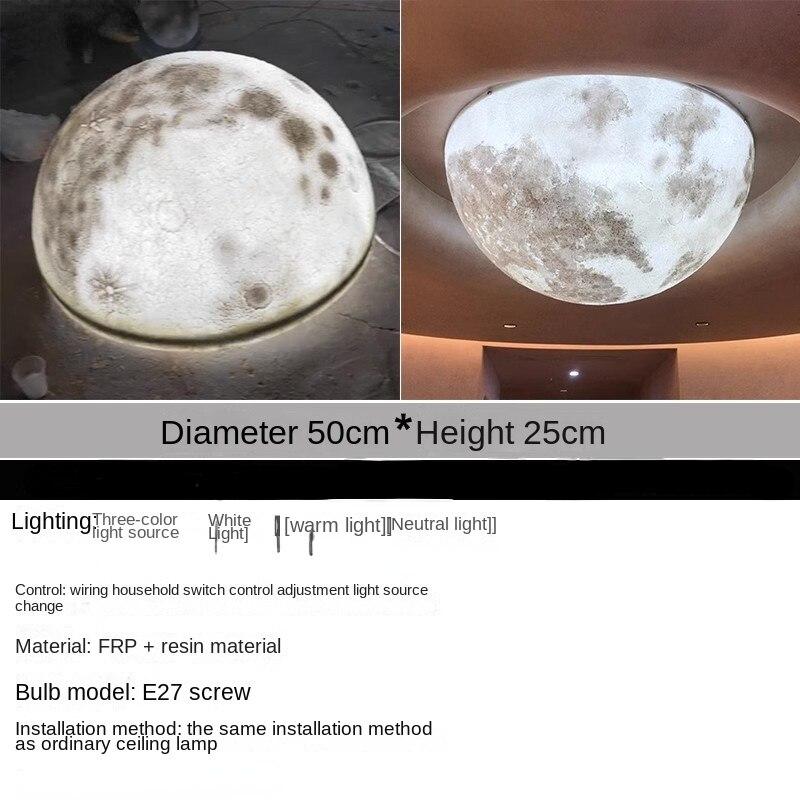Лунная лампа Потолочный светильник Планета Лампа Вогнутая полусфера Лунная лампа Украшение Diameter 50cm
Лунная лампа Потолочный светильник Планета Лампа Вогнутая полусфера Лунная лампа Украшение Diameter 50cm