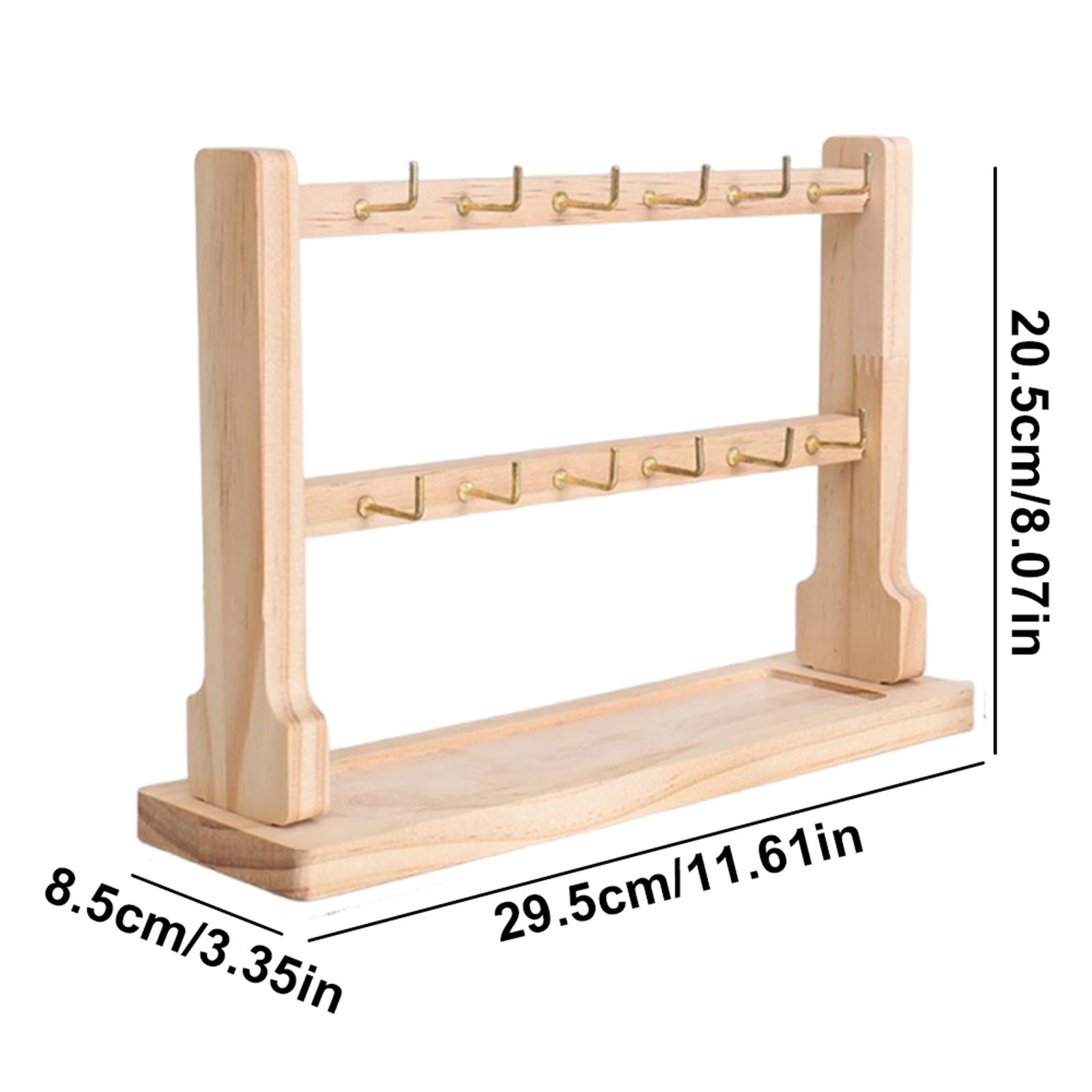 Wooden Bracelet Display Stand with Hooks Jewelry Display Rack Wood Jewelry Towers for Bracelet Earring Keychain Brooch Organizer
Wooden Bracelet Display Stand with Hooks Jewelry Display Rack Wood Jewelry Towers for Bracelet Earring Keychain Brooch Organizer