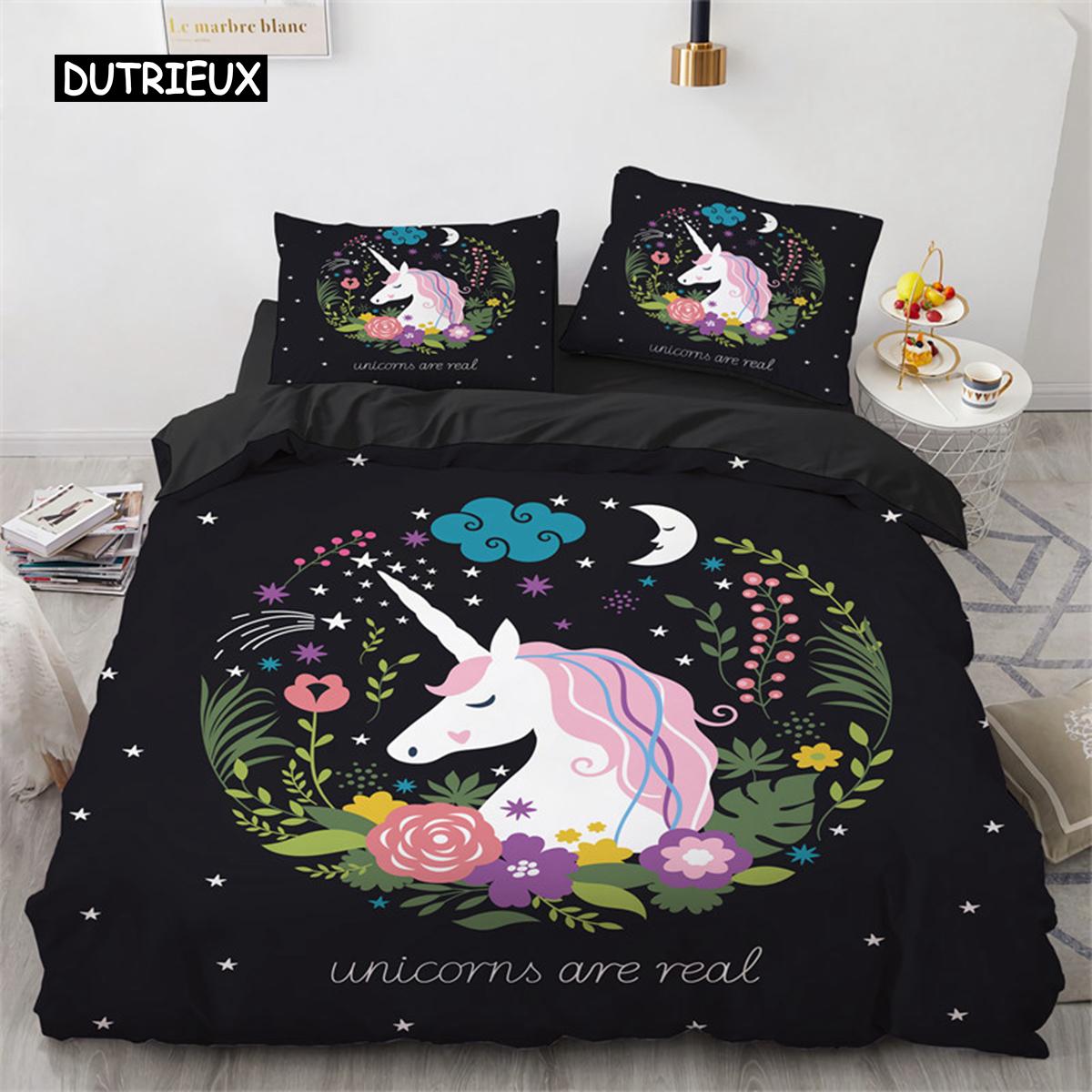 Duvet Cover Cartoon Unicorn Floral Bedding Set Microfiber Flying Horse Comforter Cover Full Queen Children Girls Bedroom Decor EU single(135x200cm)
Duvet Cover Cartoon Unicorn Floral Bedding Set Microfiber Flying Horse Comforter Cover Full Queen Children Girls Bedroom Decor EU single(135x200cm)