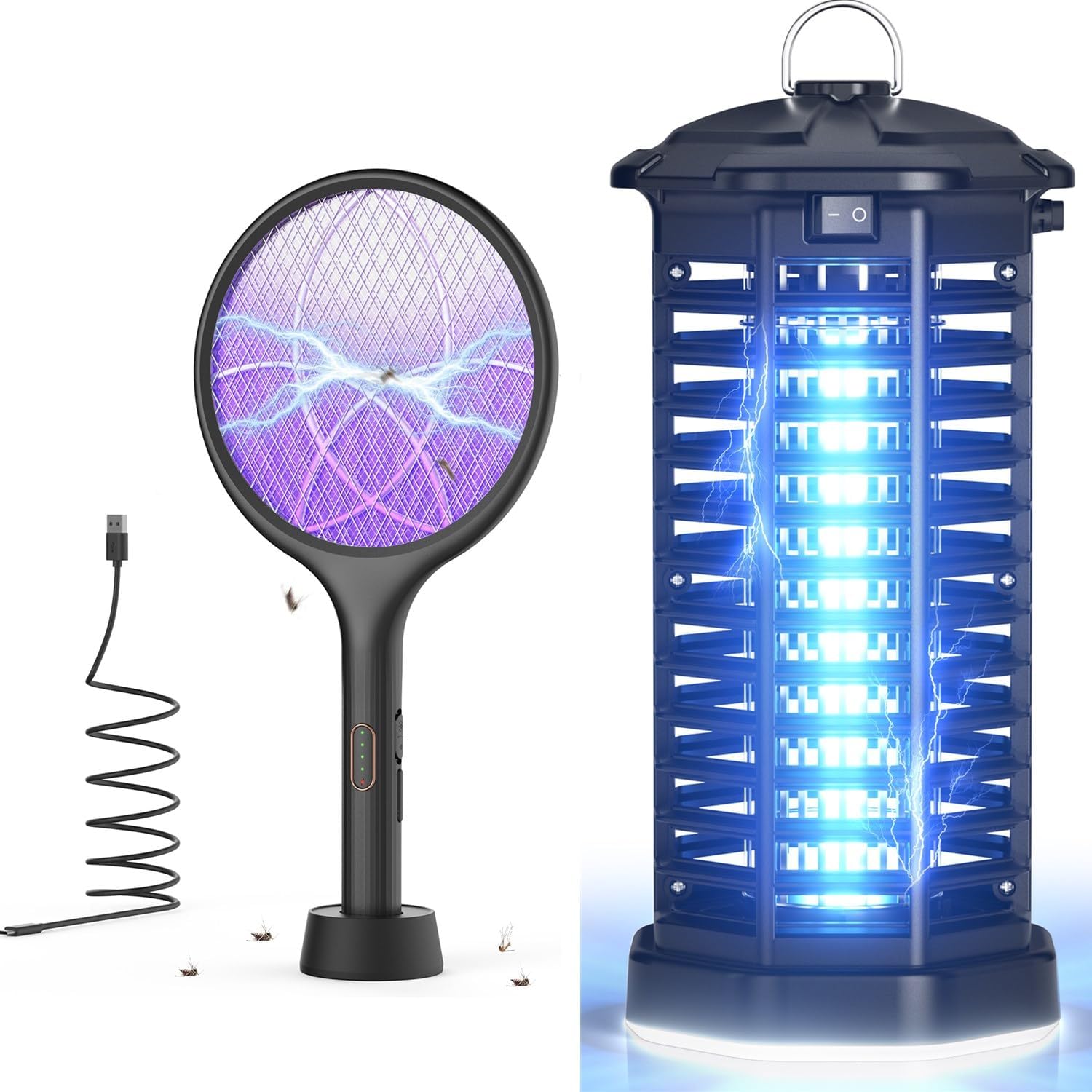 YISSVIC Bug Zapper, водонепроницаемая и электрическая мухобойка для улицы и помещения, 4000 В, для дома, патио, офиса, двора
YISSVIC Bug Zapper, водонепроницаемая и электрическая мухобойка для улицы и помещения, 4000 В, для дома, патио, офиса, двора